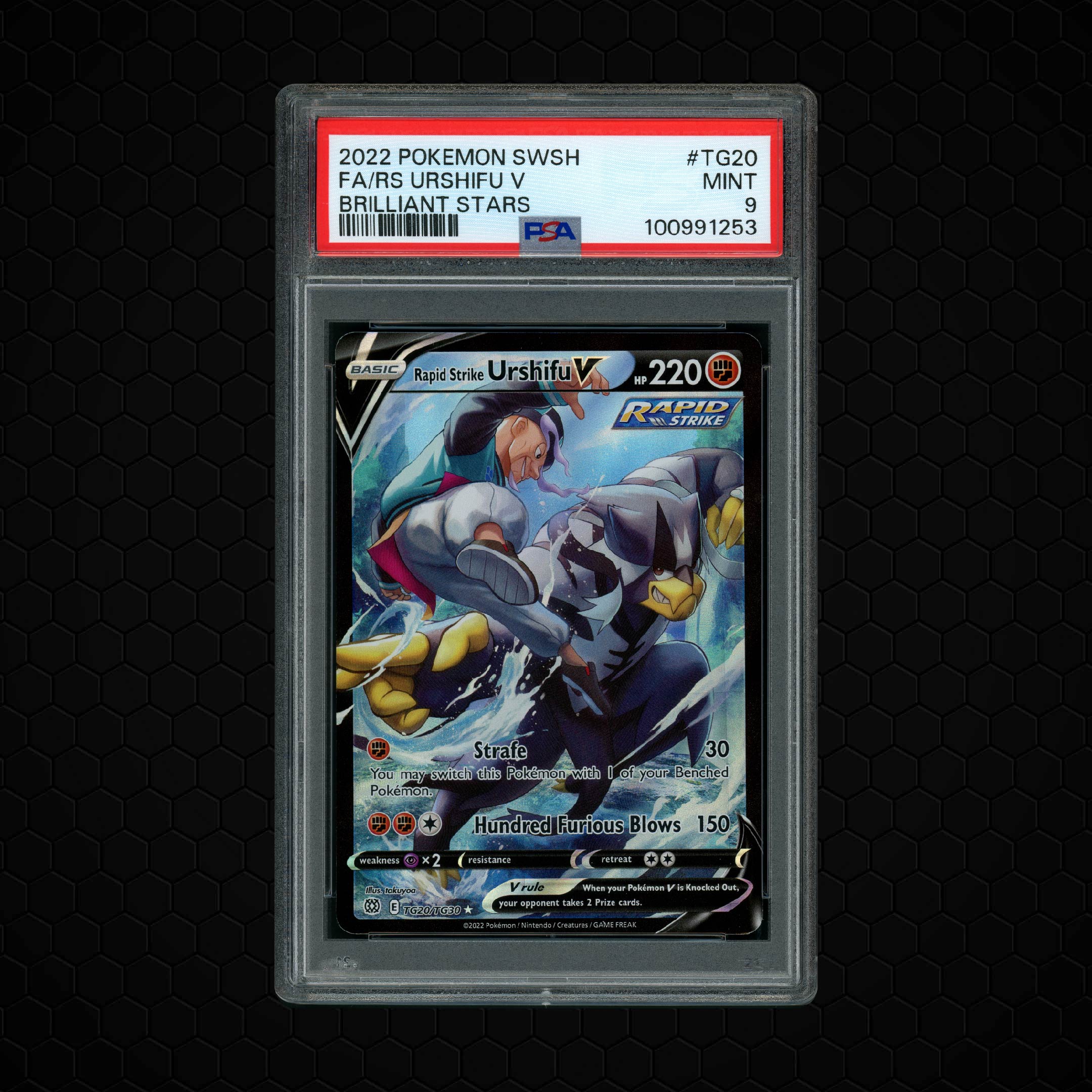 2022 Brilliant Stars Rapid Strike Urshifu V #TG20 PSA 9
