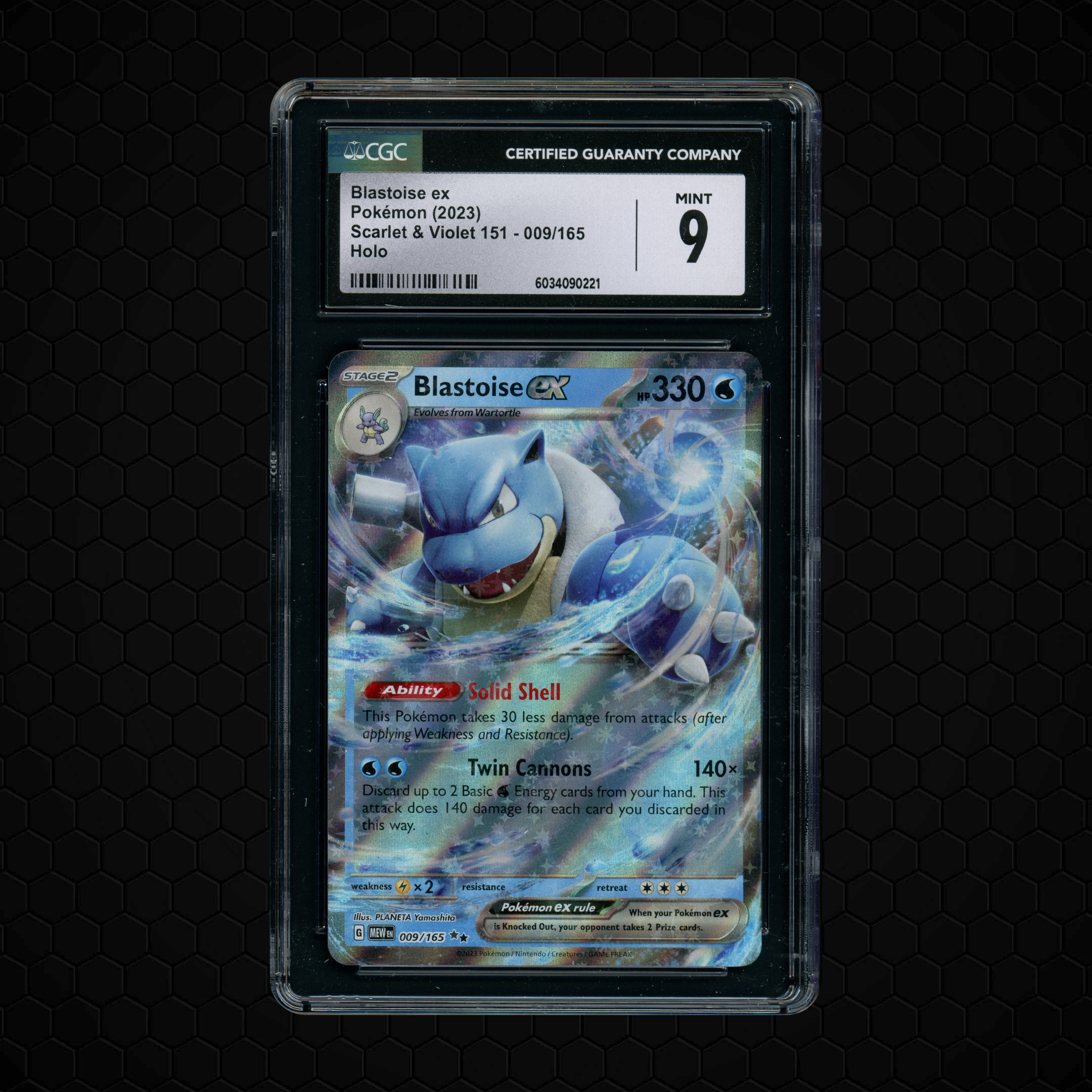 2023 Pokemon 151 Blastoise EX #9 CGC 9
