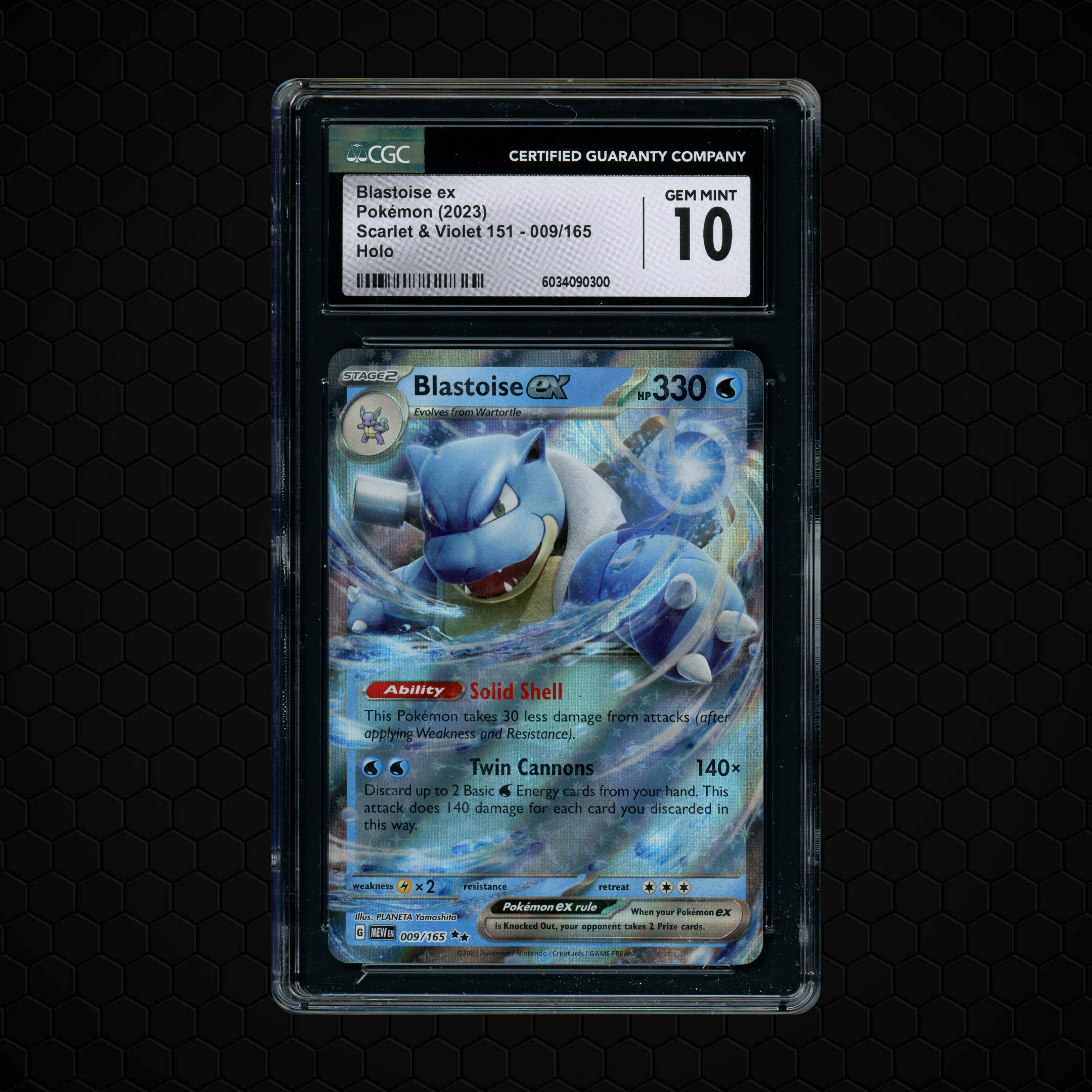 2023 Pokemon 151 Blastoise EX #9 CGC 10