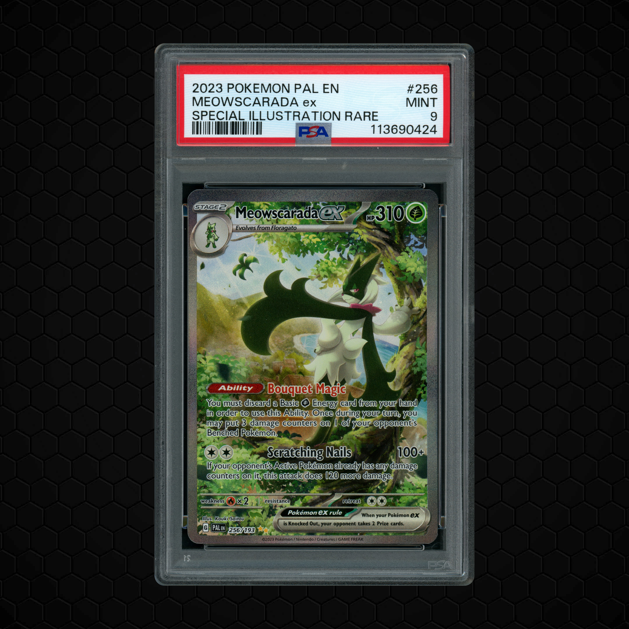 2023 Paldea Evolved Meowscarada EX #256 PSA 9
