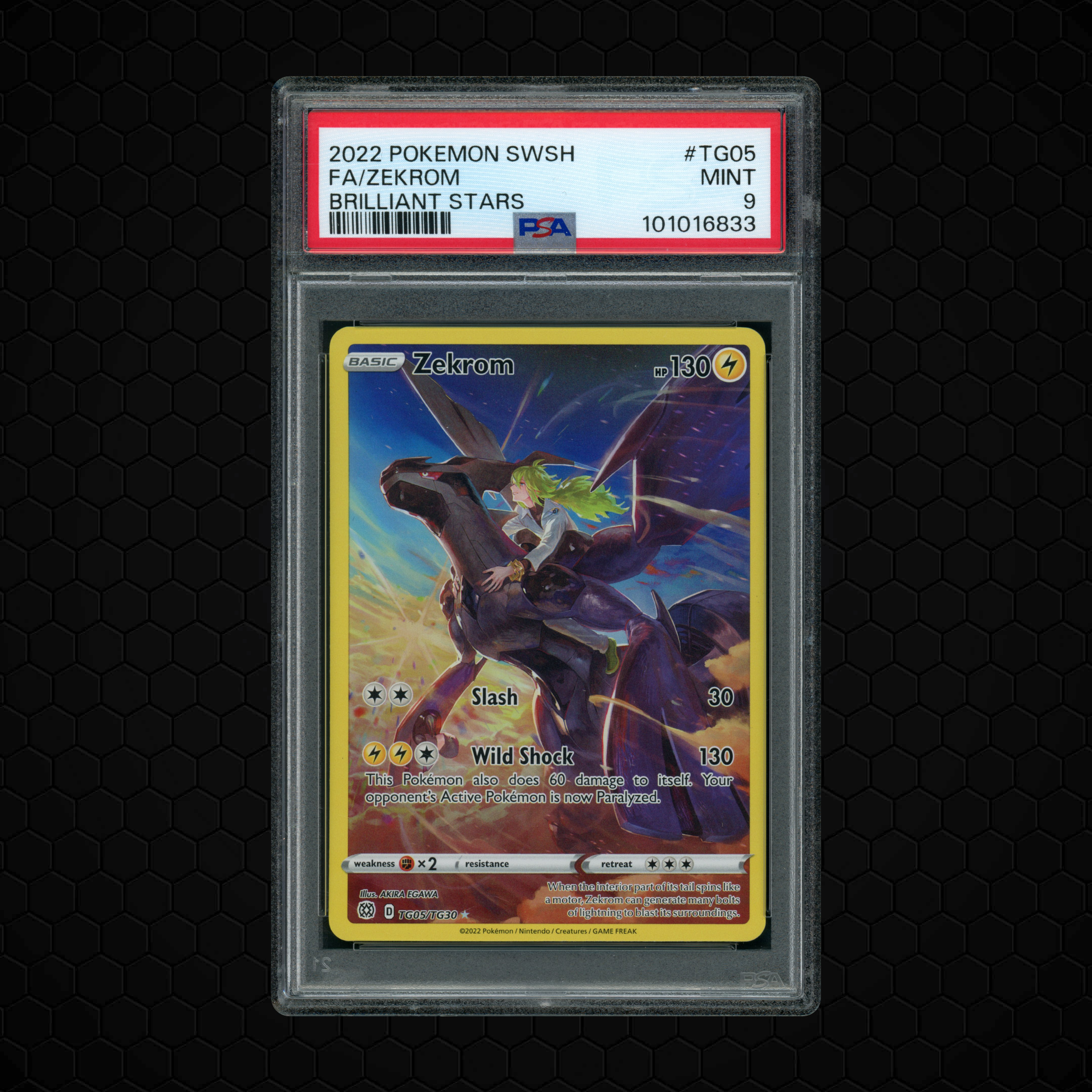 2022 Brilliant Stars Zekrom #TG05 PSA 9