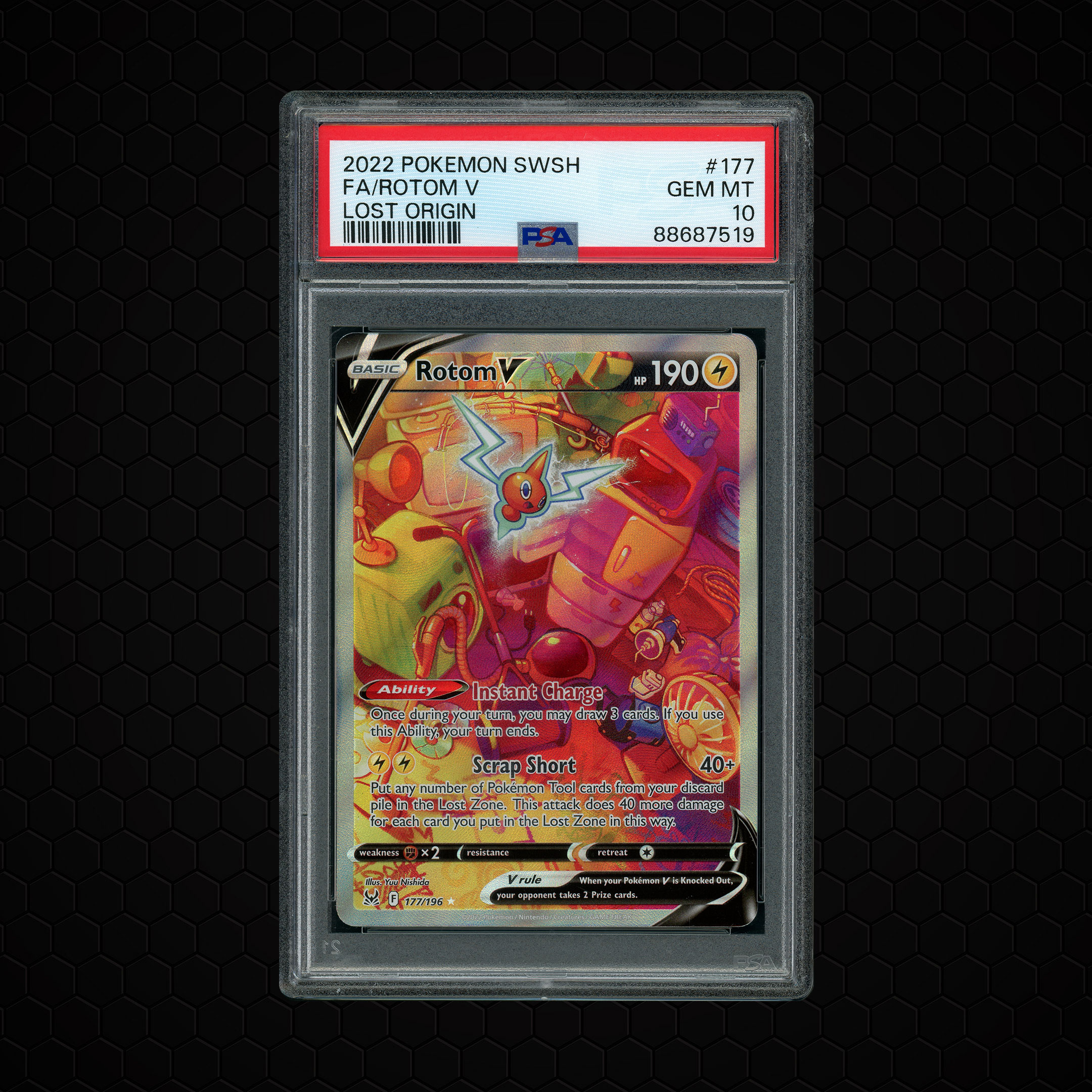 2022 Lost Origin Rotom V #177 PSA 10