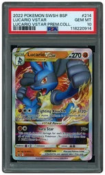 2022 Black Star Promo Lucario VSTAR #214 PSA 10 on Beezie.