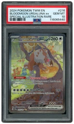 2024 Twilight Masquerade Bloodmoon Ursaluna EX #216 PSA 10 on Beezie.