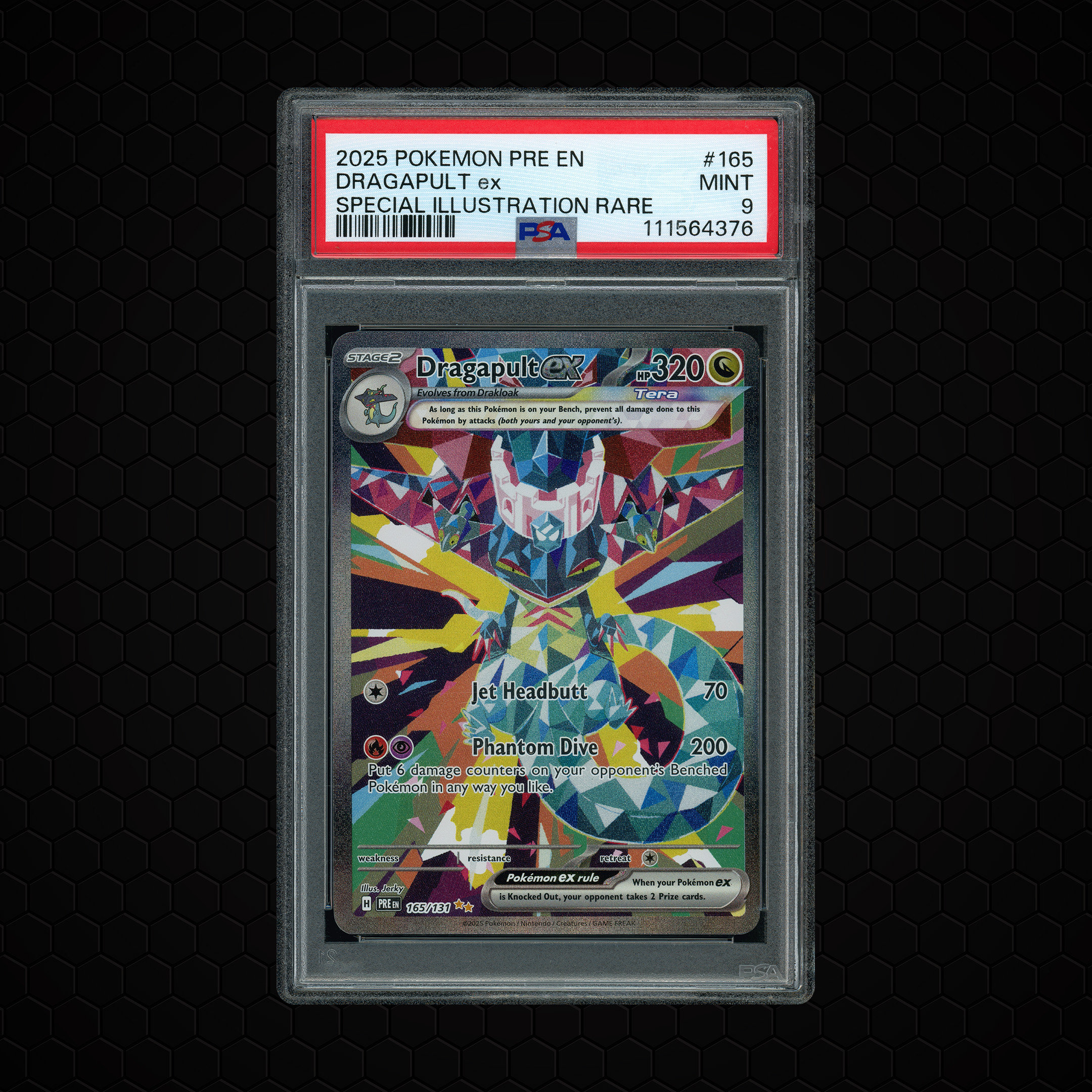 2025 Prismatic Evolutions Dragapult EX #165 PSA 9