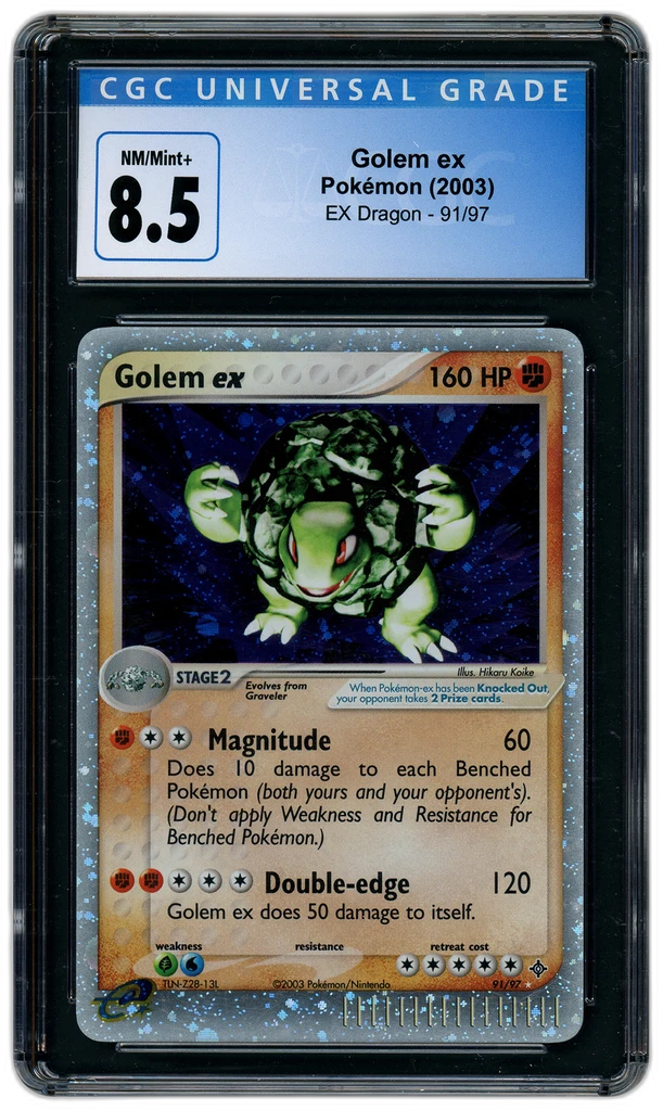 pokemon cards golem ex - 076/165 variation to centering 151 Golem EX 189 Ultra