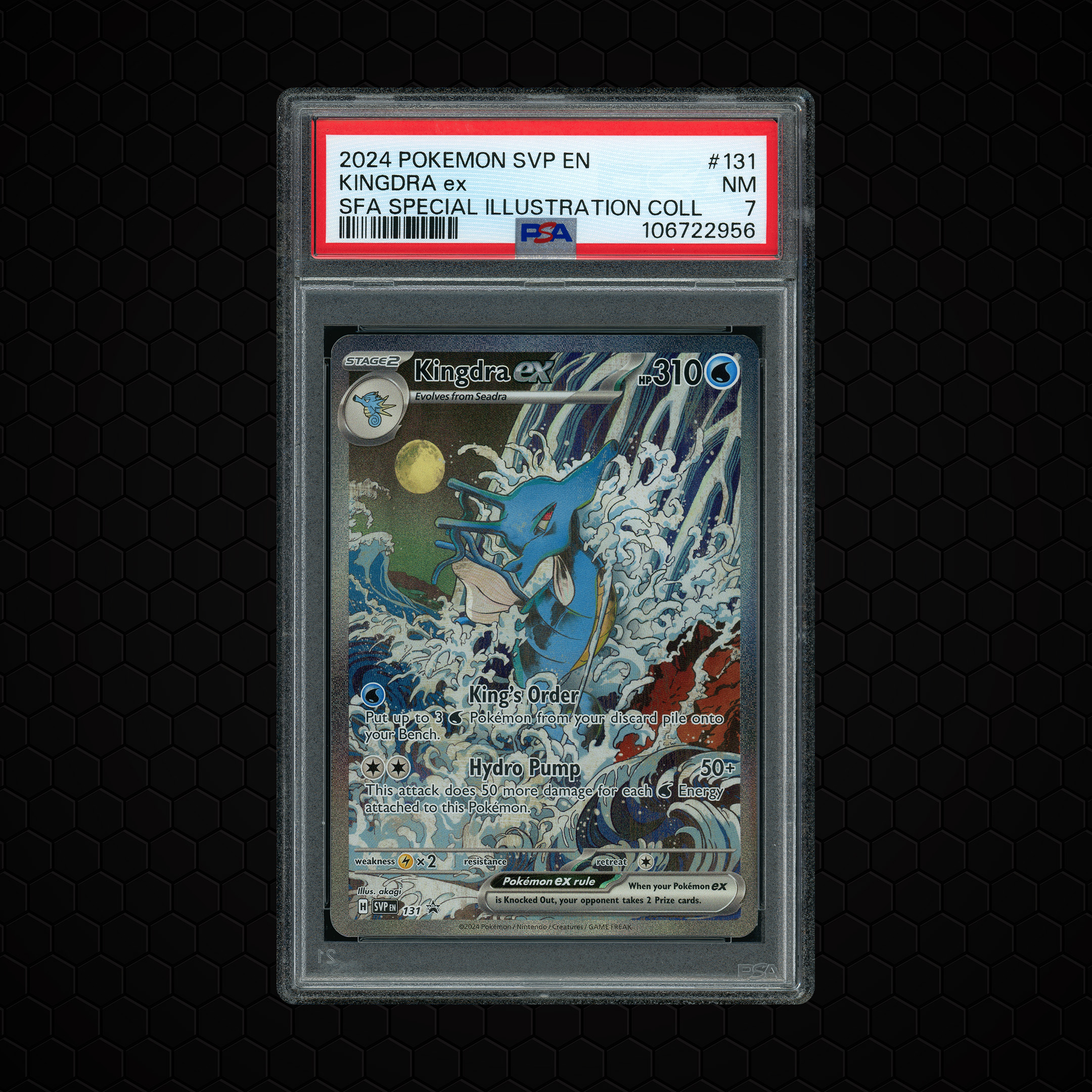 2024 Black Star Promo Kingdra EX #131 PSA 7