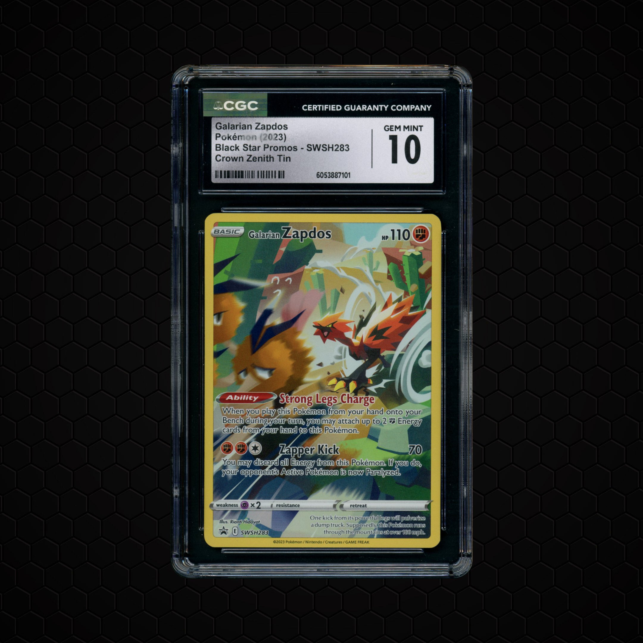 2023 Black Star Promo Galarian Zapdos #SWSH283 CGC 10