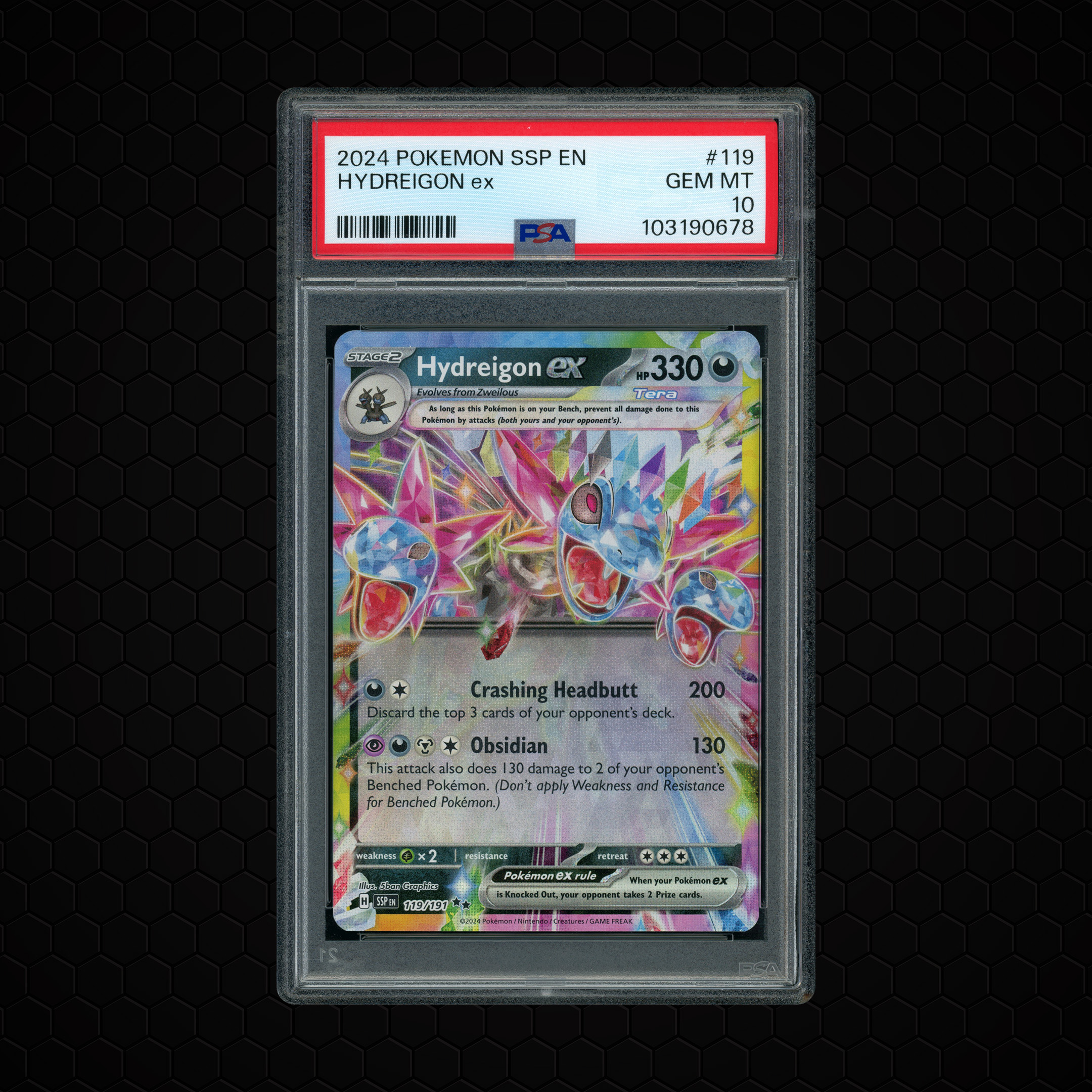 2024 Surging Sparks Hydreigon EX #119 PSA 10