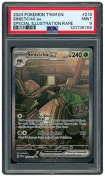 2024 Twilight Masquerade Sinistcha EX #210 PSA 9