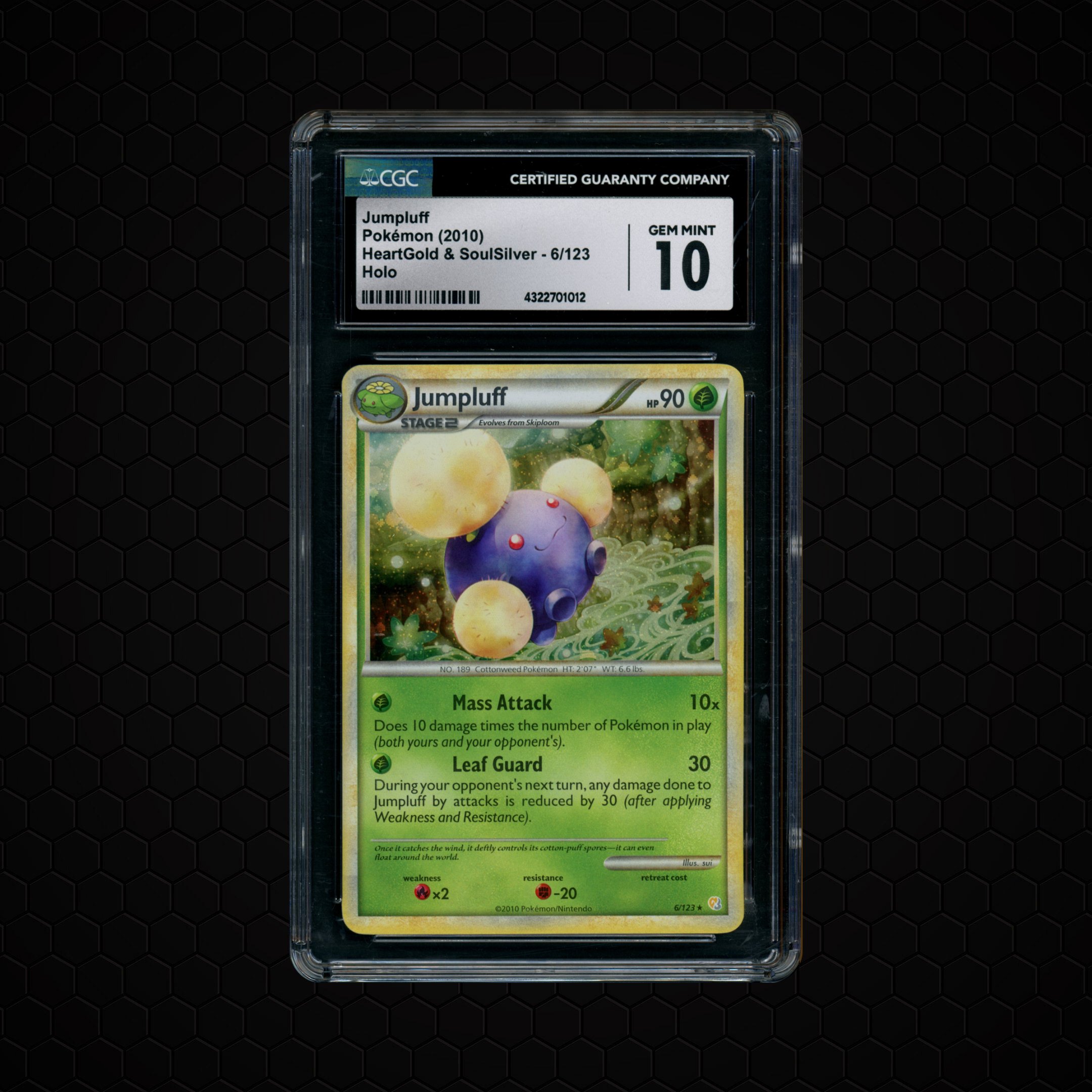2010 HeartGold & SoulSilver Jumpluff #6 CGC 10