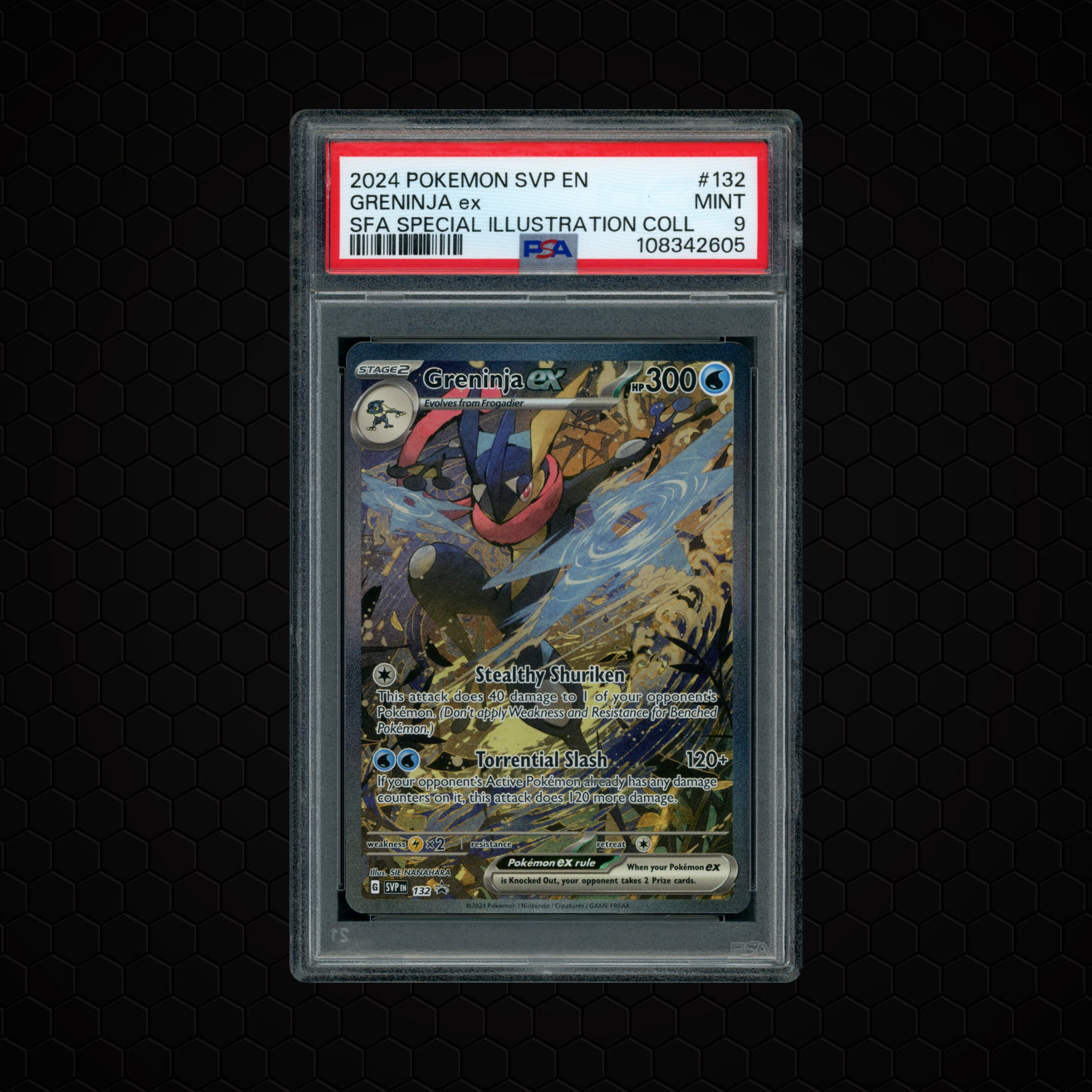 2024 Black Star Promo Greninja EX #132 PSA 9