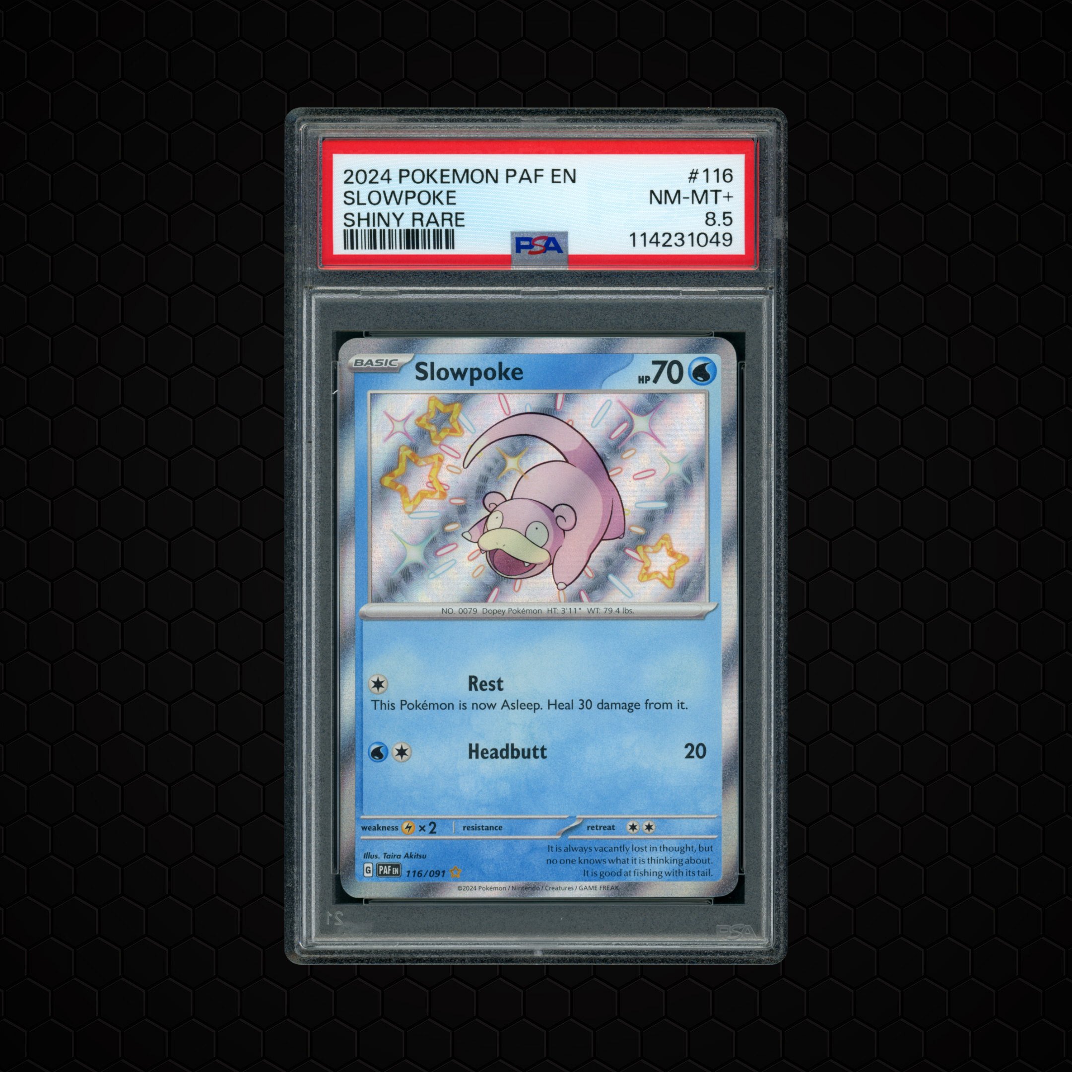 2024 Paldean Fates Slowpoke #116 PSA 8.5