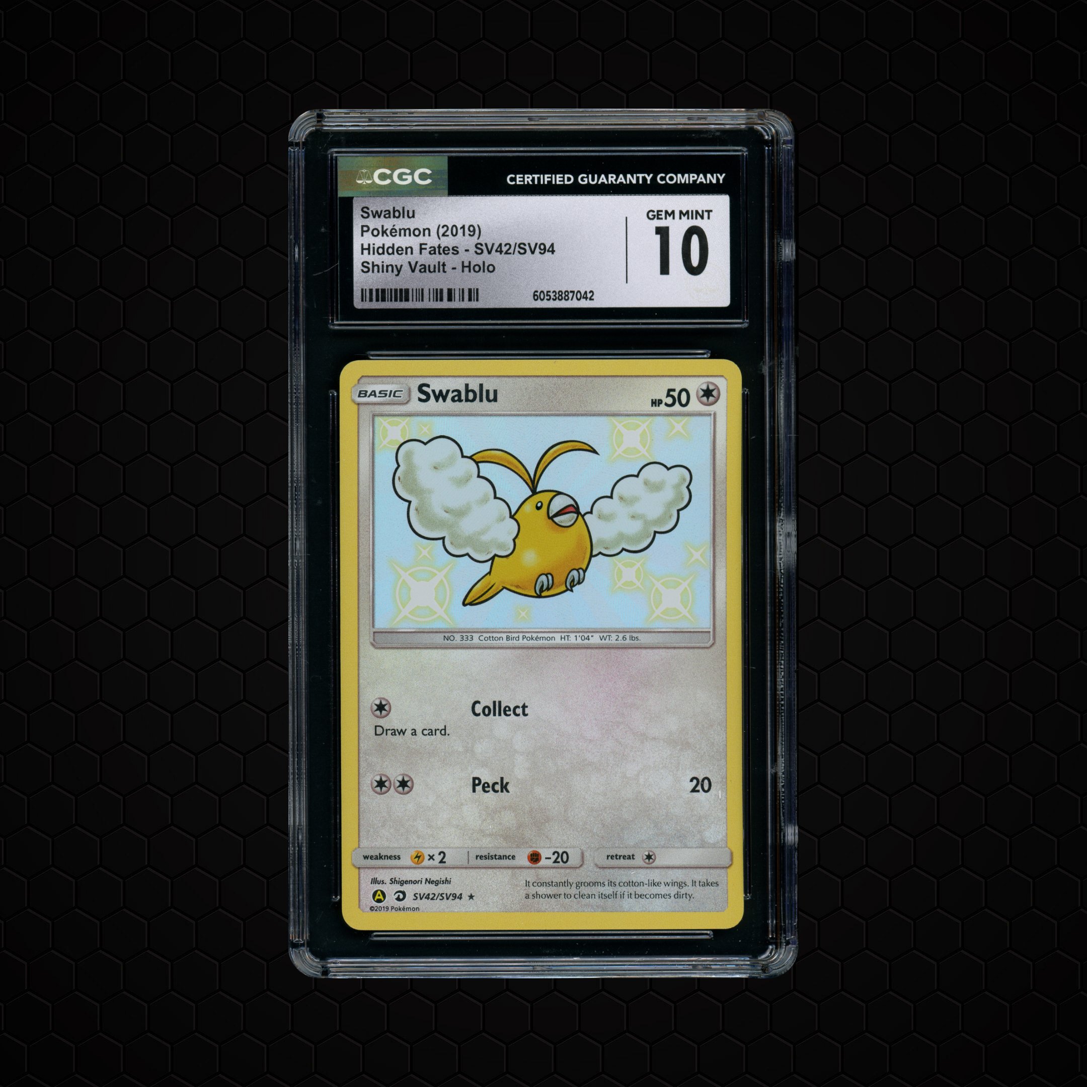 2019 Hidden Fates Swablu #SV42 CGC 10