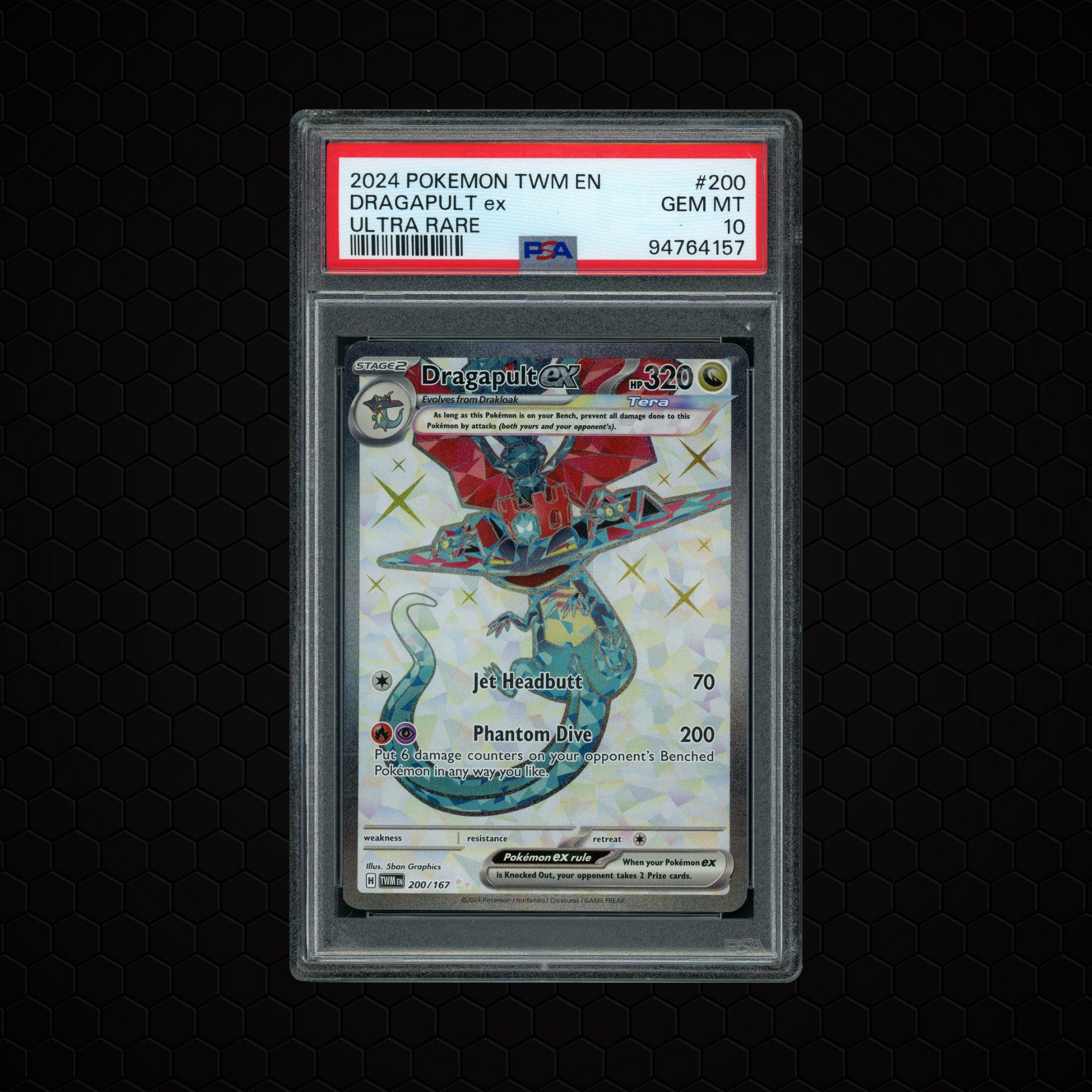 2024 Twilight Masquerade Dragapult EX #200 PSA 10