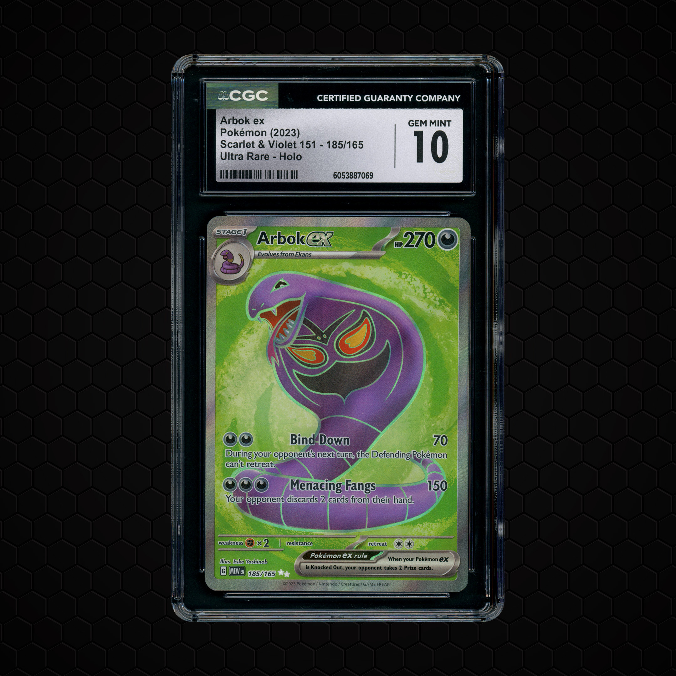 2023 Pokemon 151 Arbok EX #185 CGC 10
