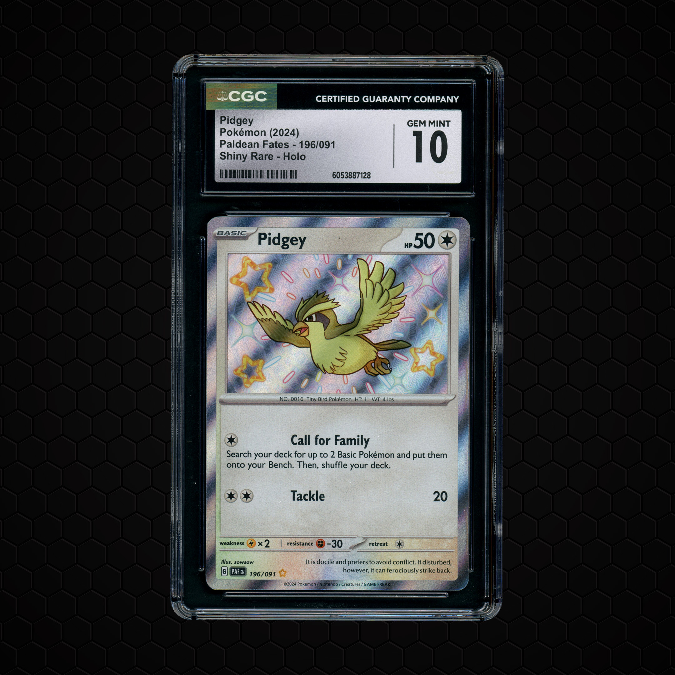 2024 Paldean Fates Pidgey #196 CGC 10