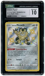 2021 Shining Fates Galarian Meowth #SV086 CGC 10 on Beezie.