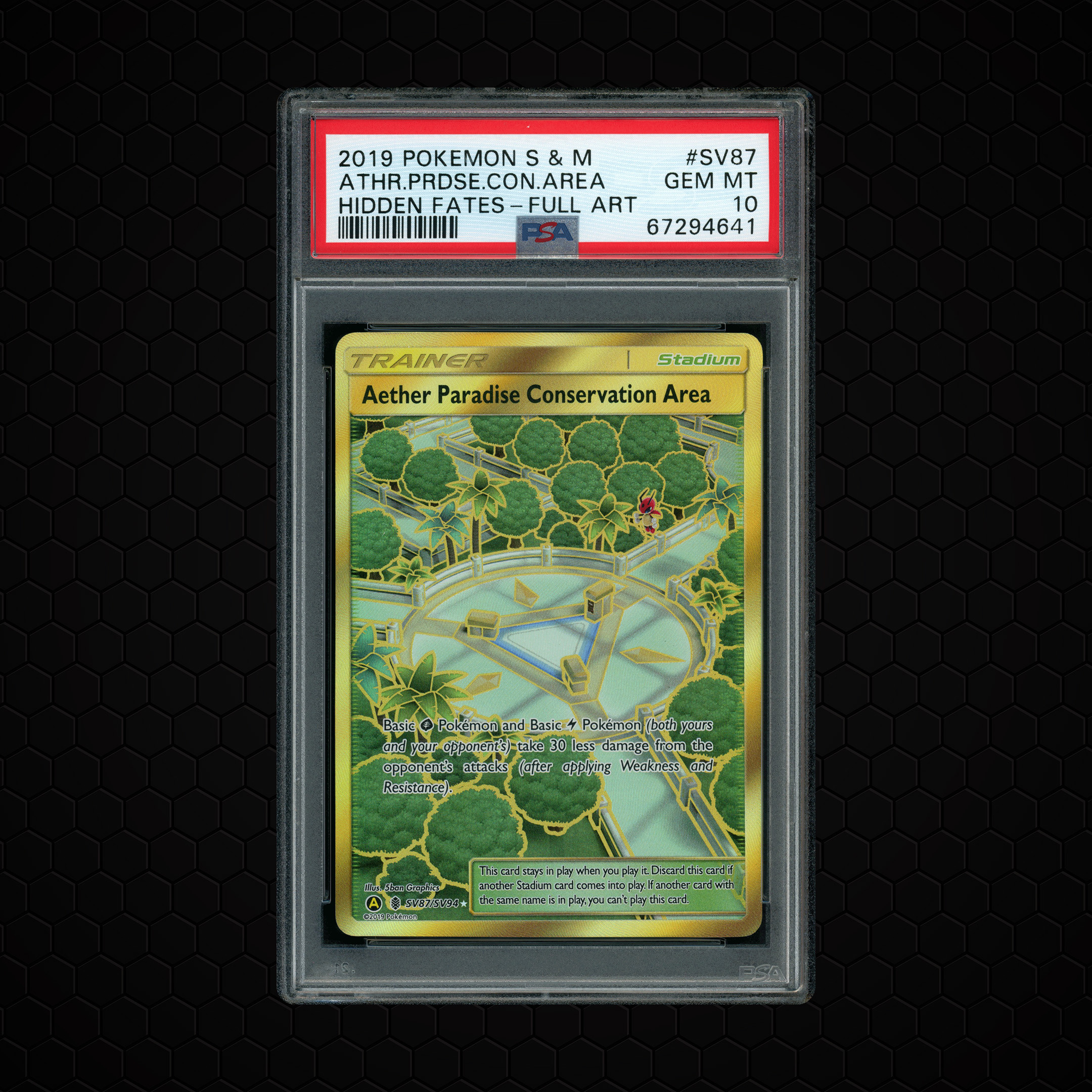 2019 Hidden Fates Aether Paradise Conservation Area #SV87 PSA 10