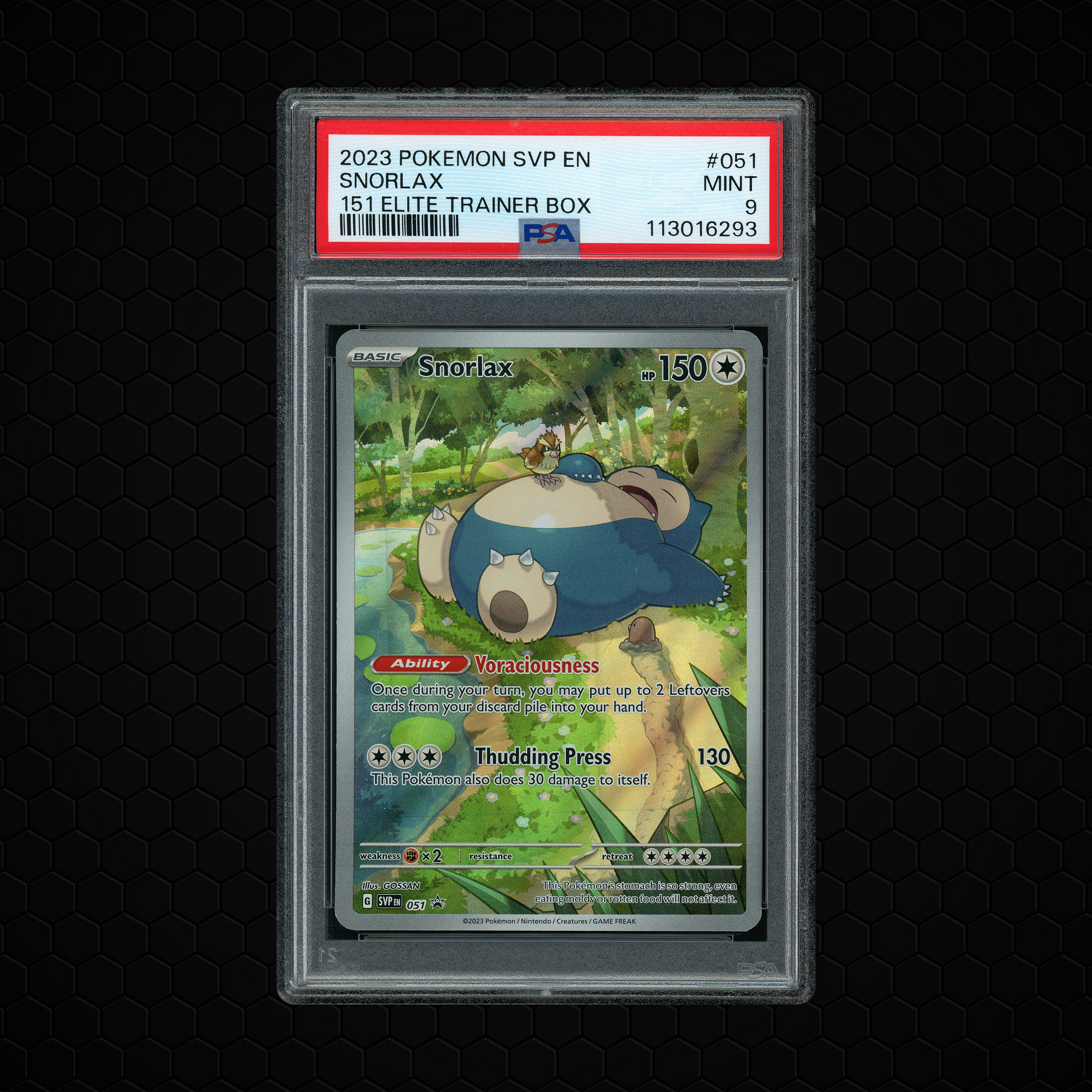 2023 Black Star Promo Snorlax #51 PSA 9
