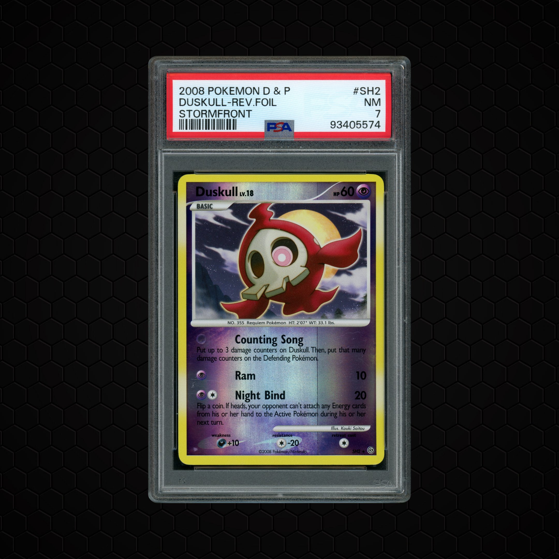 2008 Stormfront Duskull #SH2 PSA 7