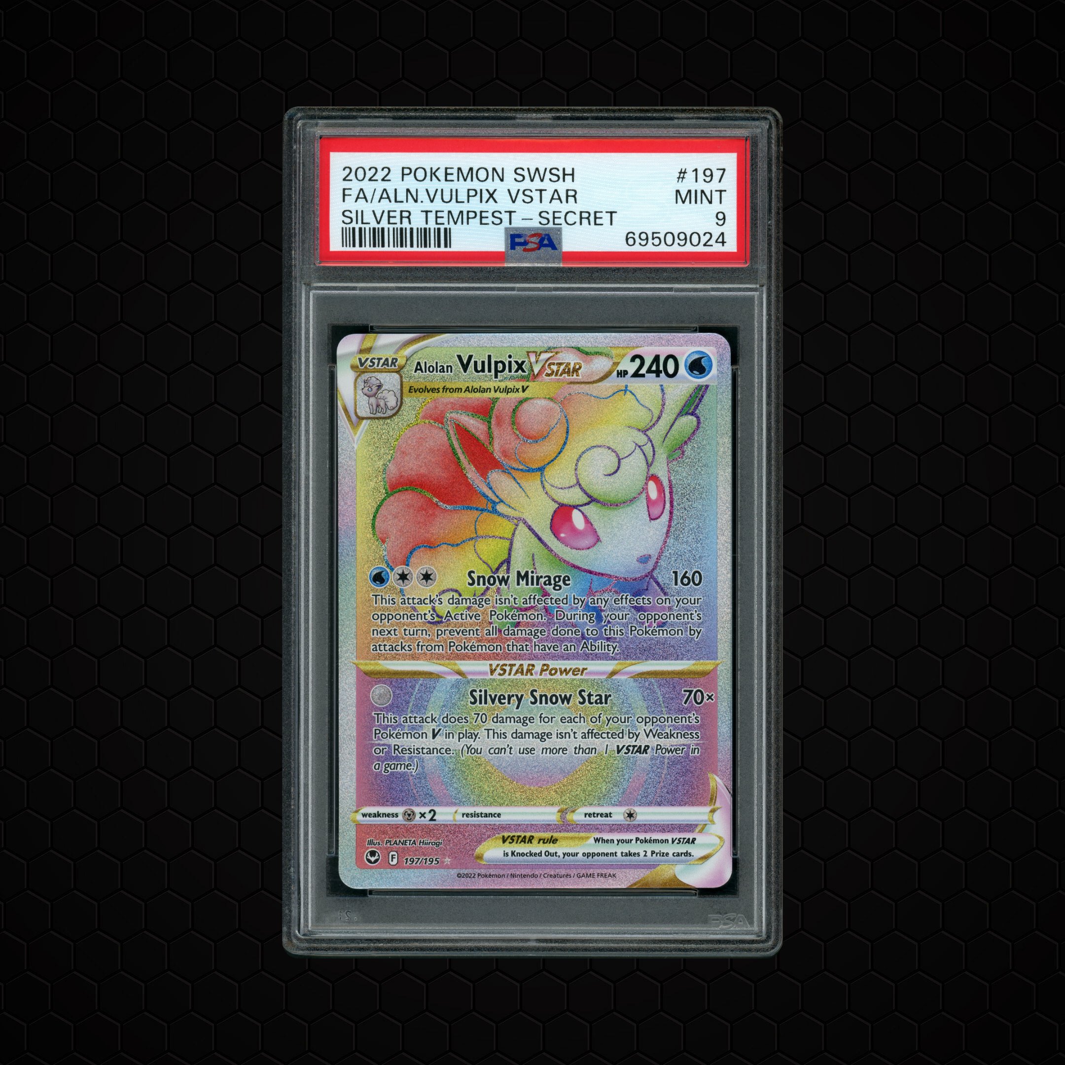 2022 Silver Tempest Alolan Vulpix VSTAR #197 PSA 9