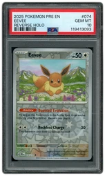 2025 Prismatic Evolutions Eevee #74 PSA 10 on Beezie.