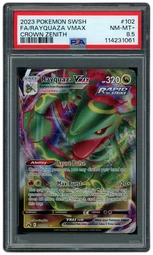2023 Crown Zenith Rayquaza VMAX #102 PSA 8.5 on Beezie.