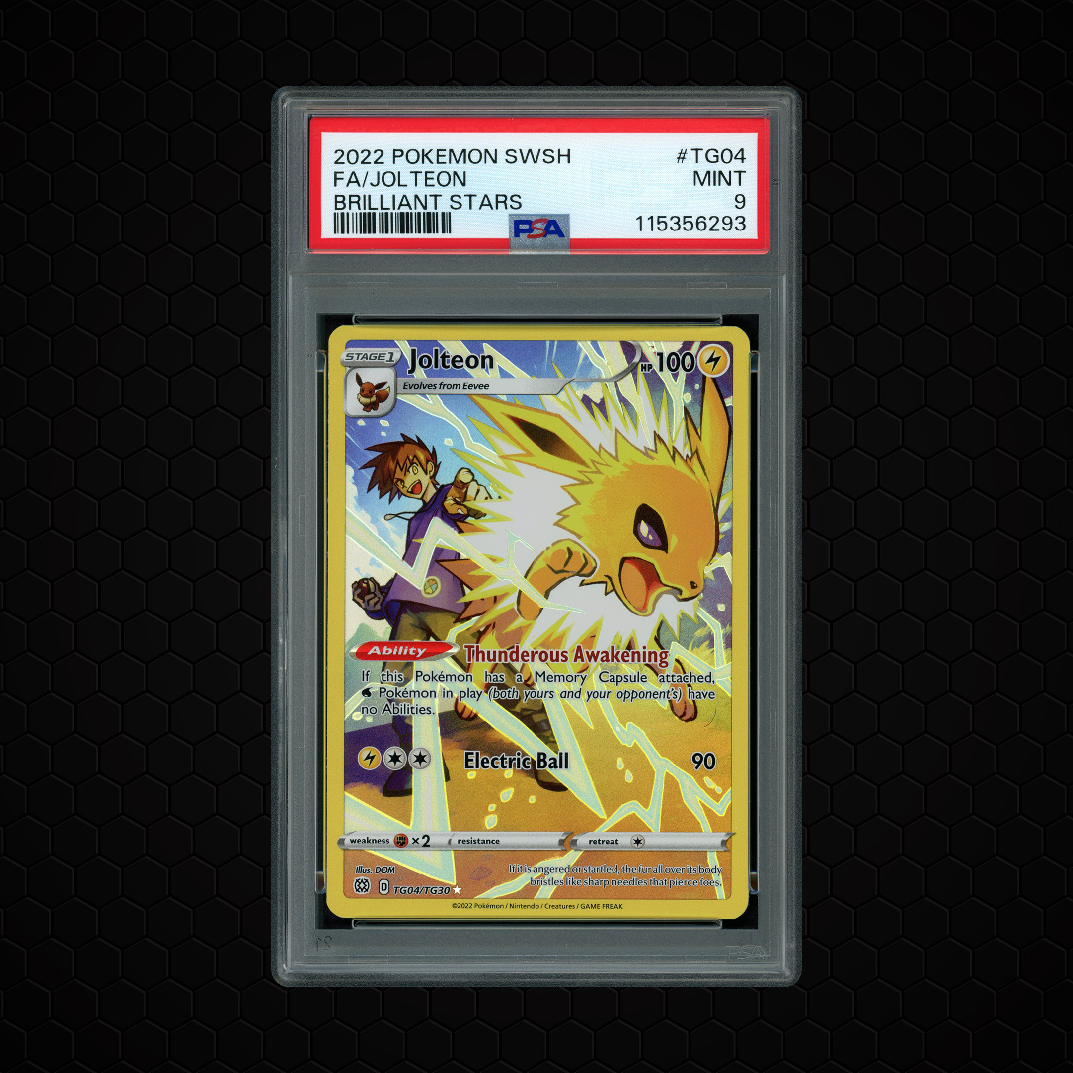 2022 Brilliant Stars Jolteon #TG04 PSA 9
