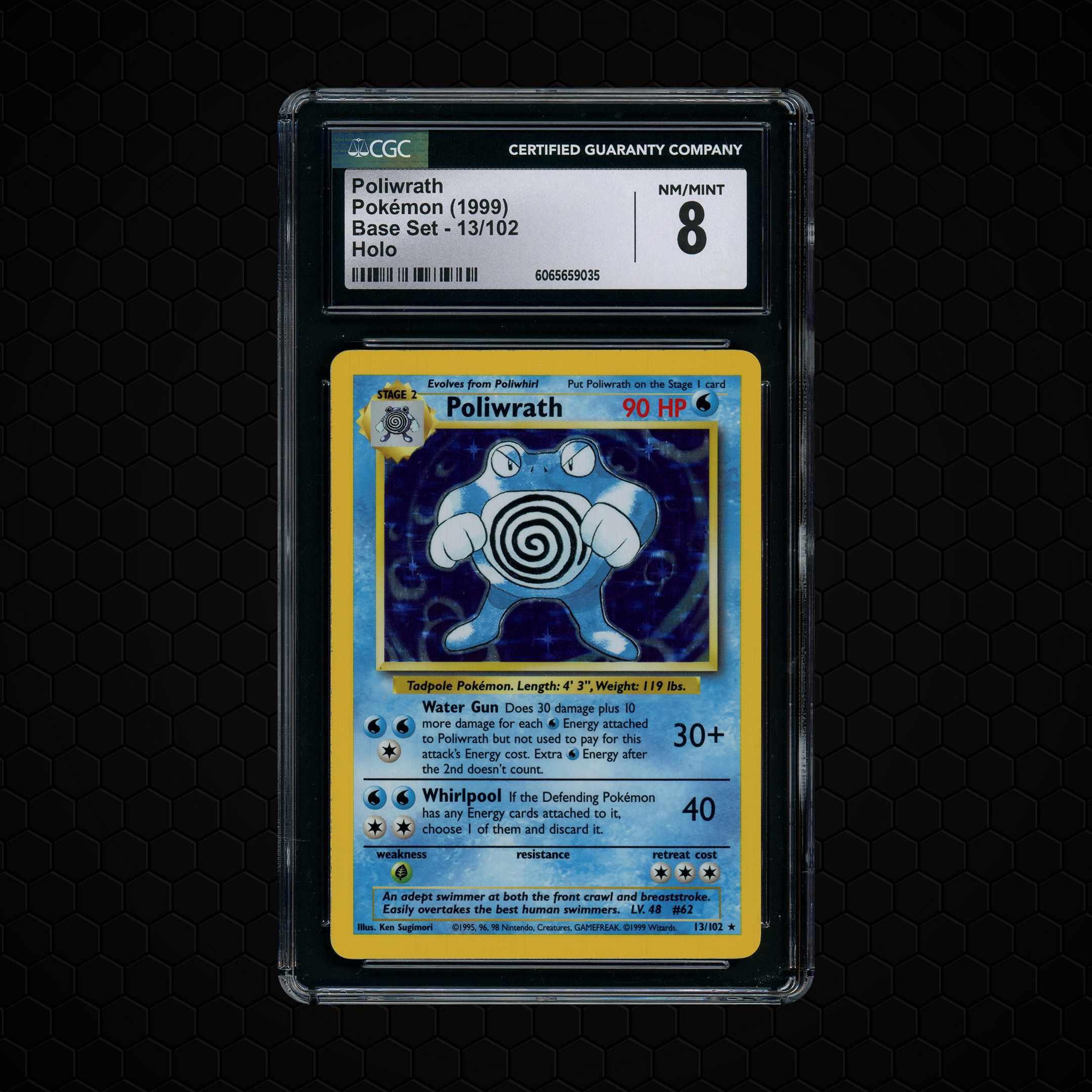 1999 Base Set Poliwrath #13 CGC 8