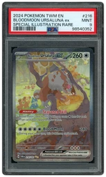 2024 Twilight Masquerade Bloodmoon Ursaluna EX #216 PSA 9 on Beezie.