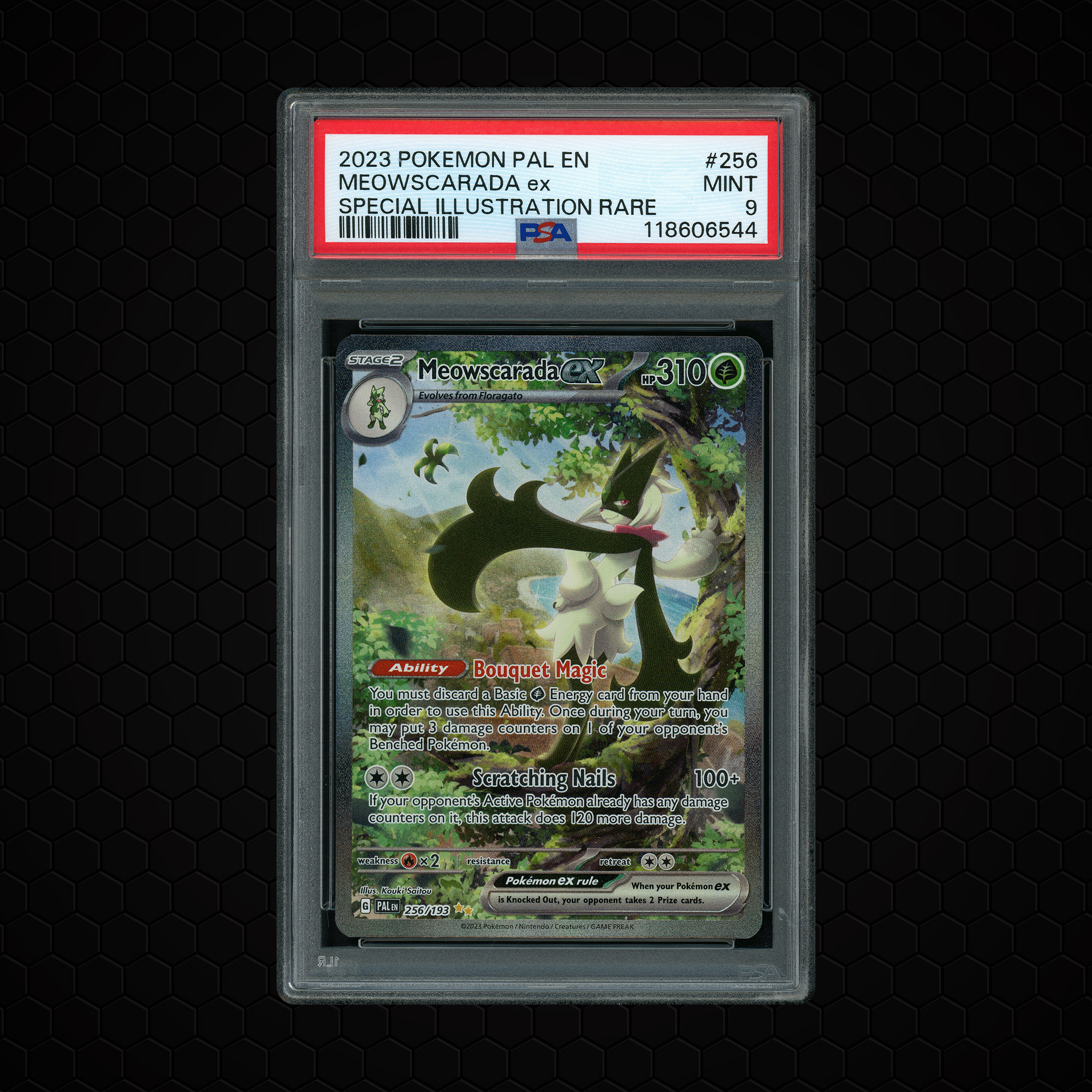 2023 Paldea Evolved Meowscarada EX #256 PSA 9