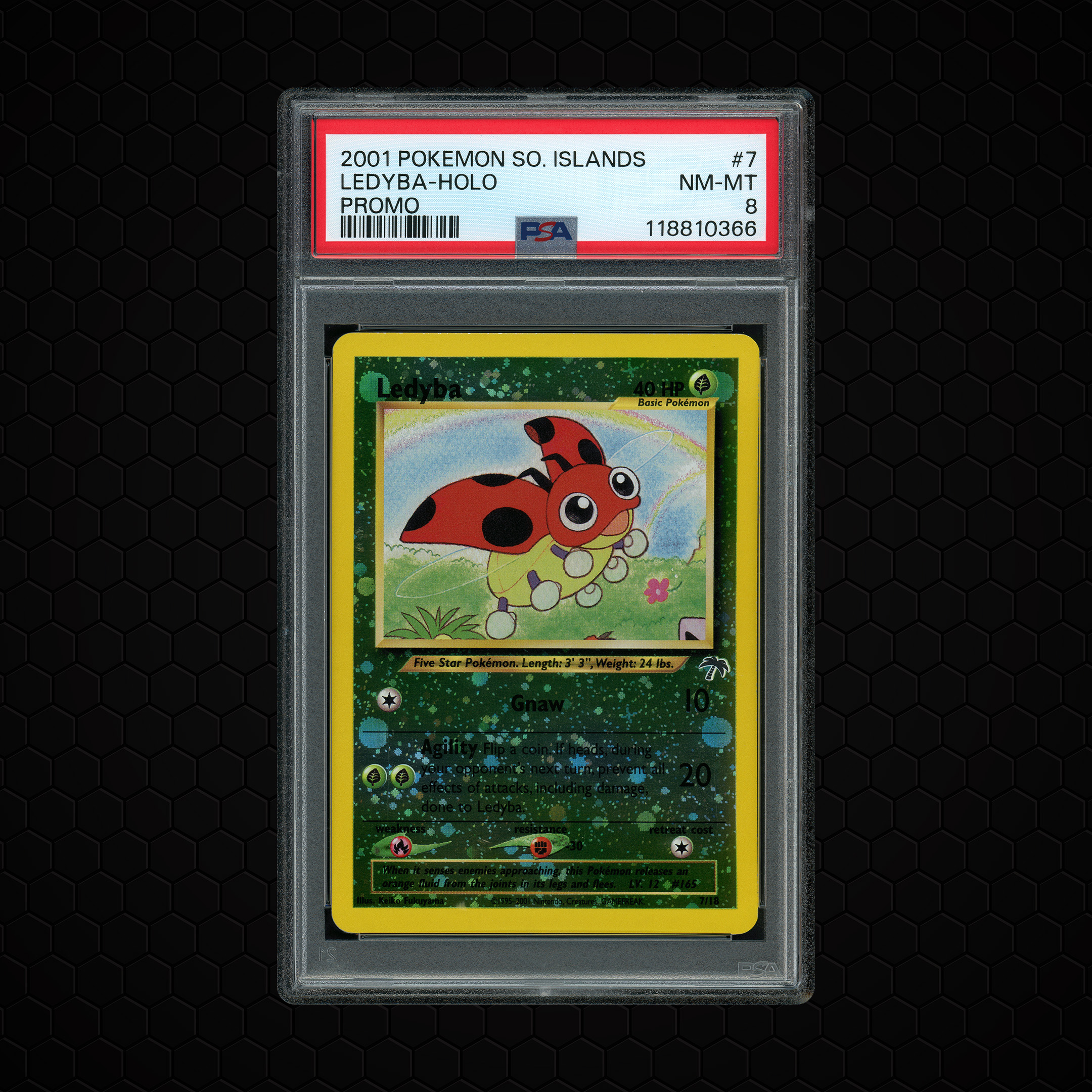 2001 Southern Islands Promo Ledyba #7 PSA 8