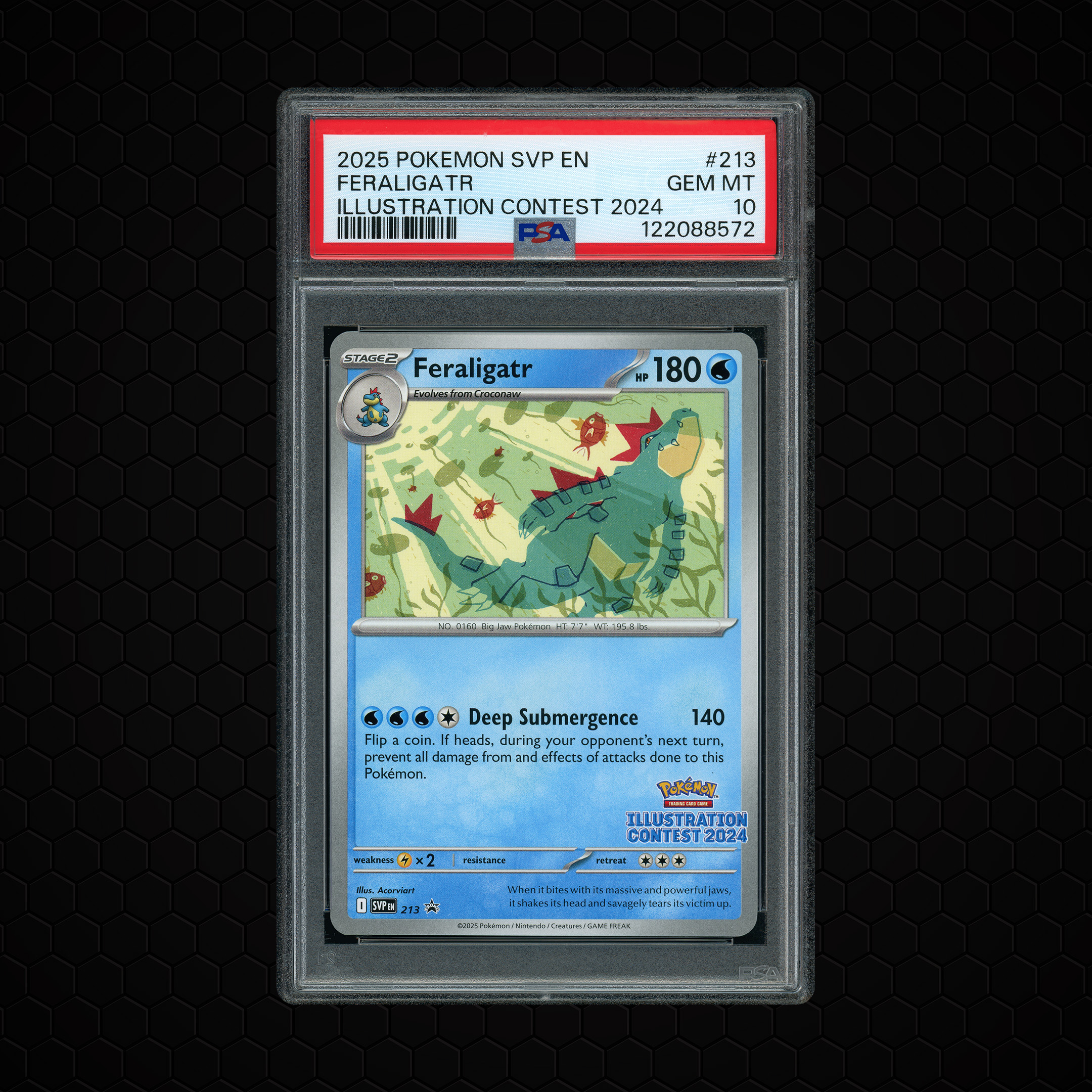 2025 Black Star Promo Feraligatr #213 PSA 10