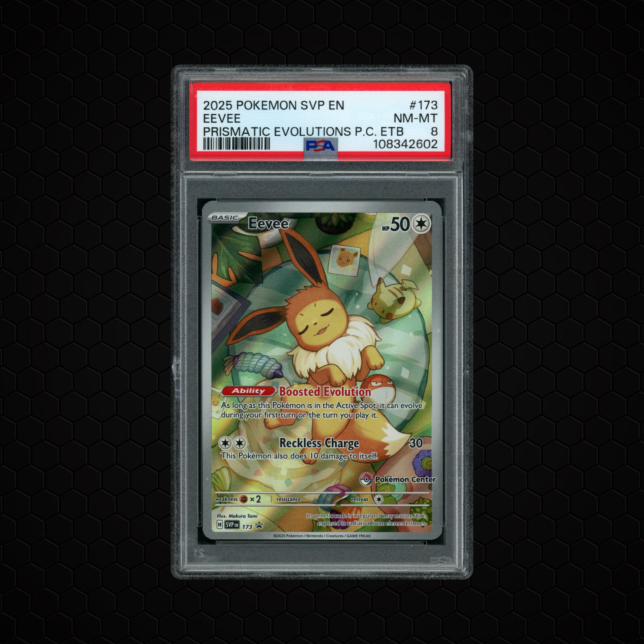 2025 Black Star Promo Eevee #173 PSA 8