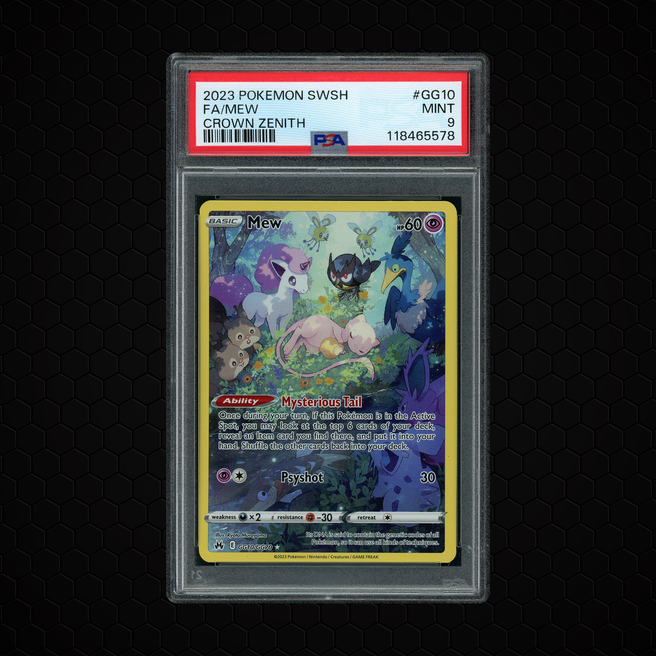 2023 Crown Zenith Mew #GG10 PSA 9