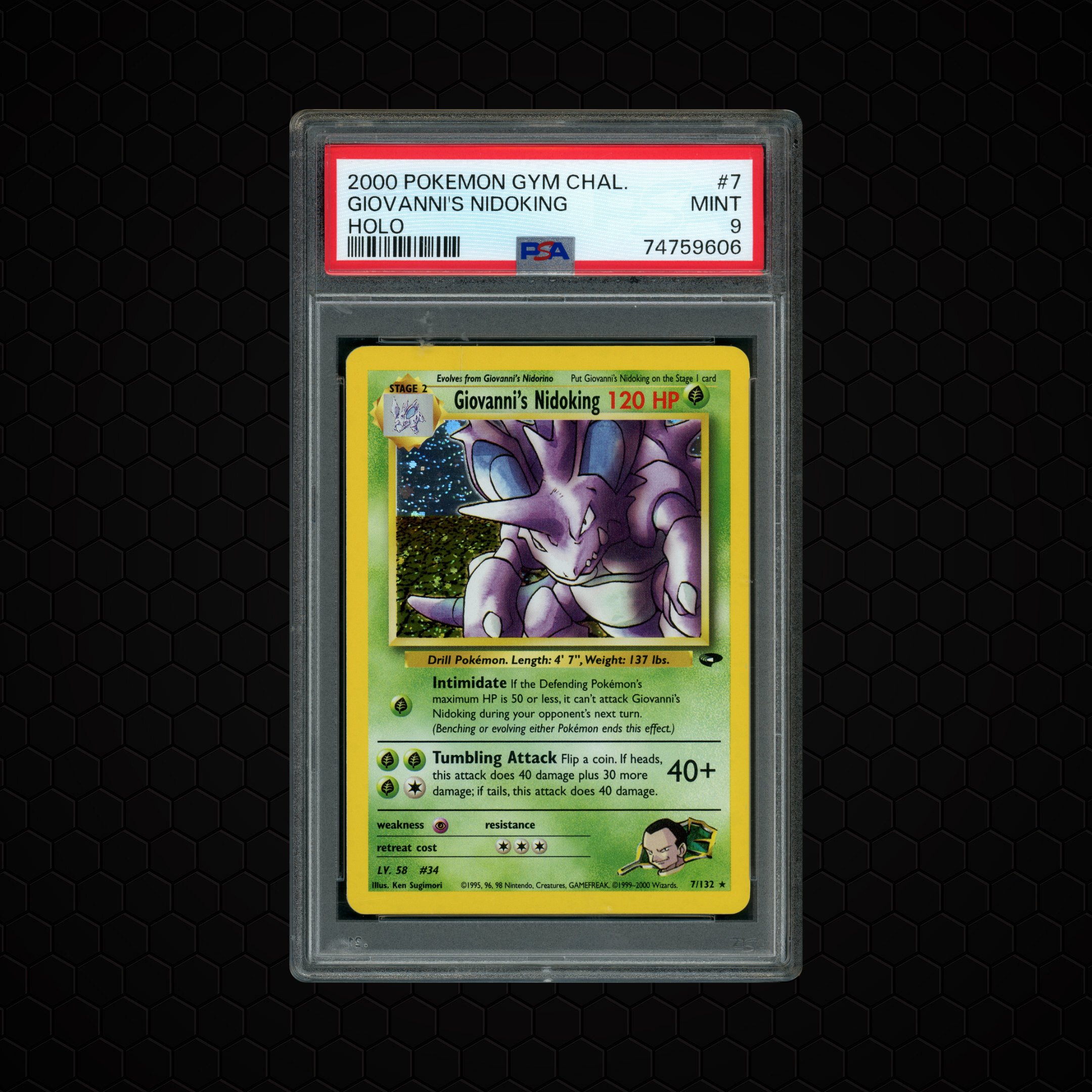 2000 Gym Challenge Giovanni's Nidoking #7 PSA 9