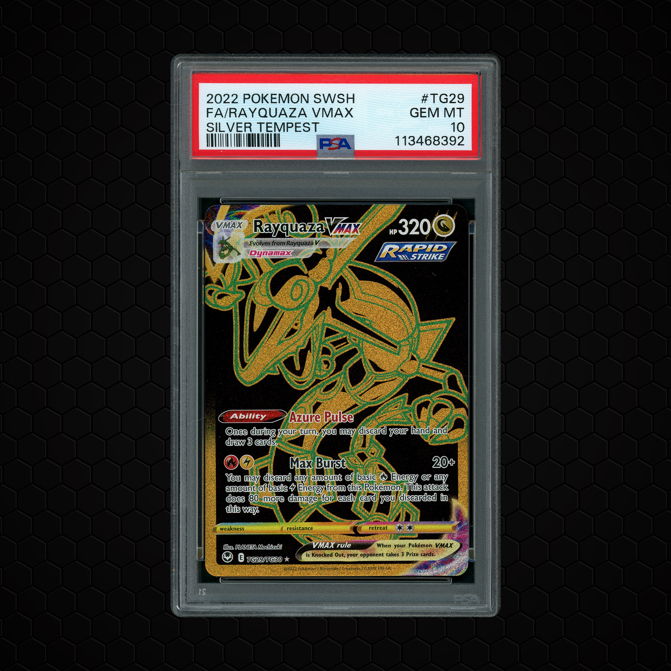 2022 Silver Tempest Rayquaza VMAX #TG29 PSA 10