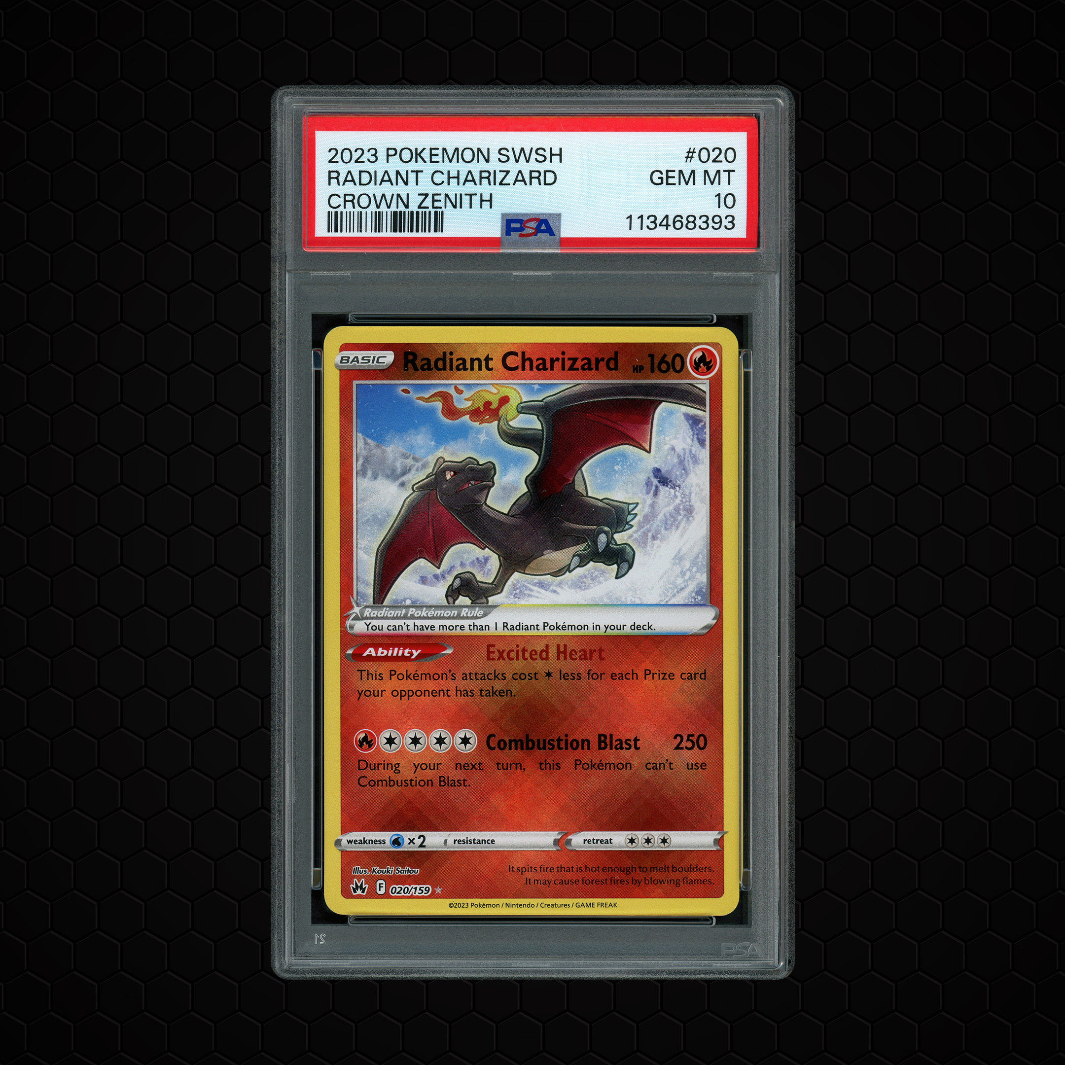 2023 Crown Zenith Radiant Charizard #20 PSA 10