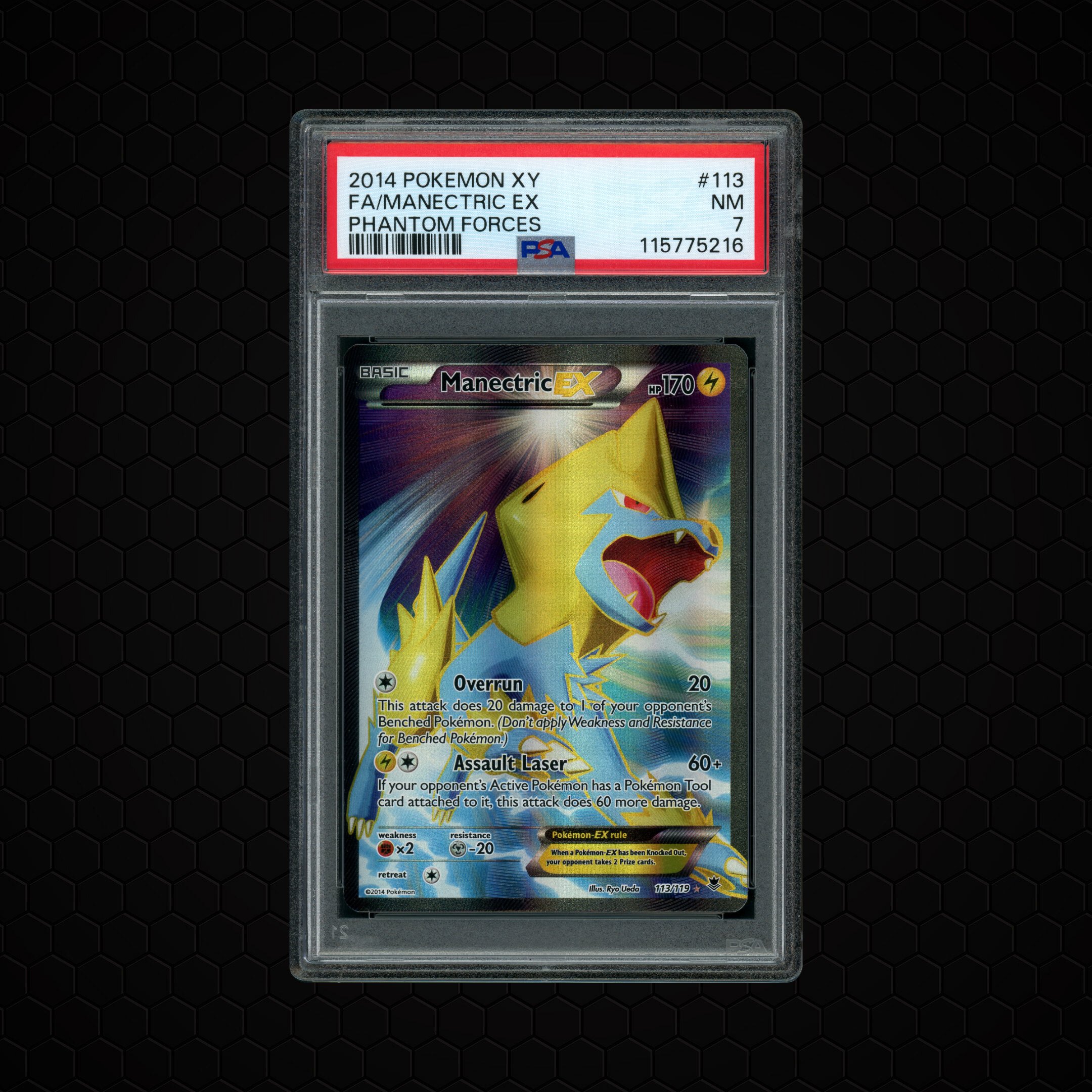 2014 Phantom Forces Manectric EX #113 PSA 7