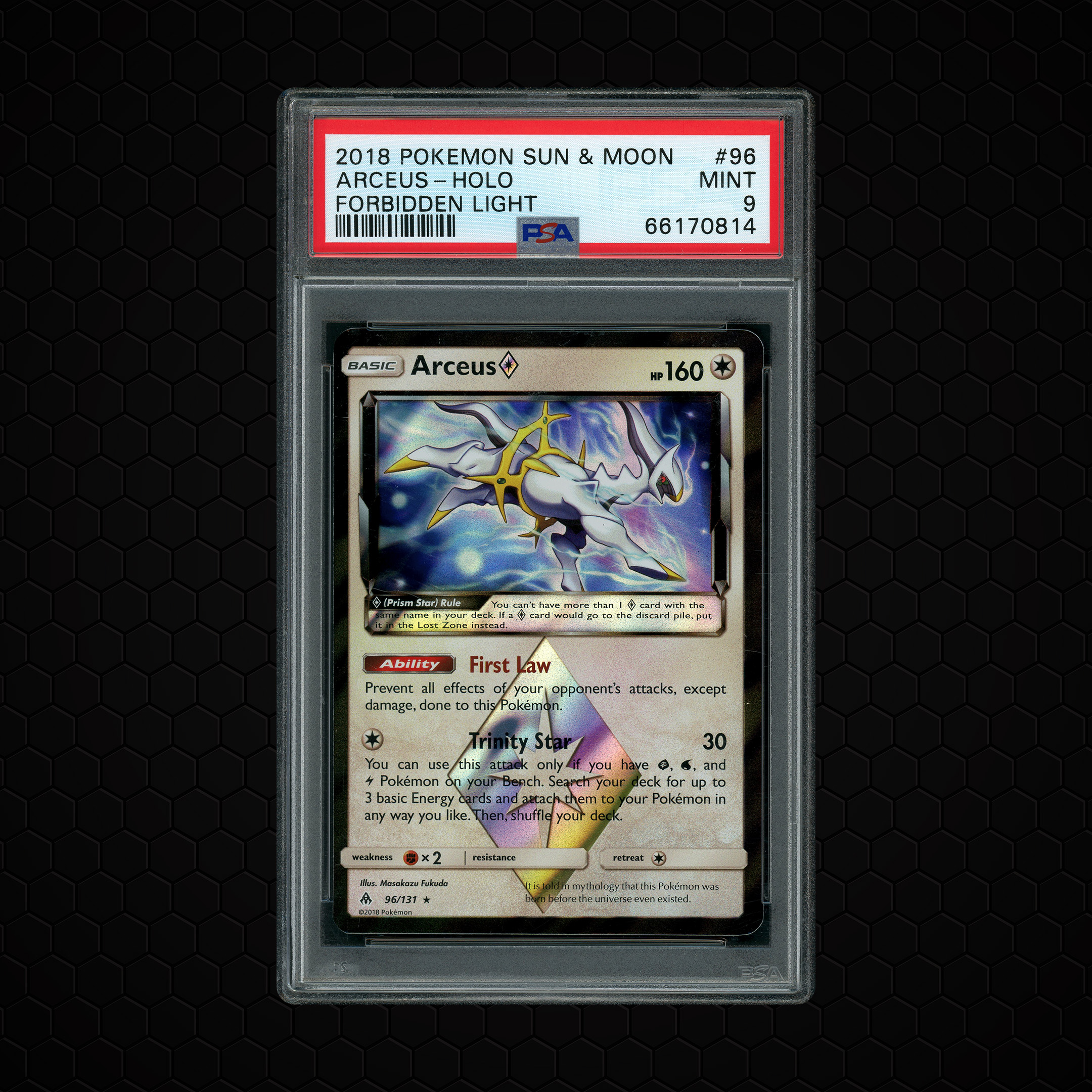2018 Forbidden Light Arceus #96 PSA 9