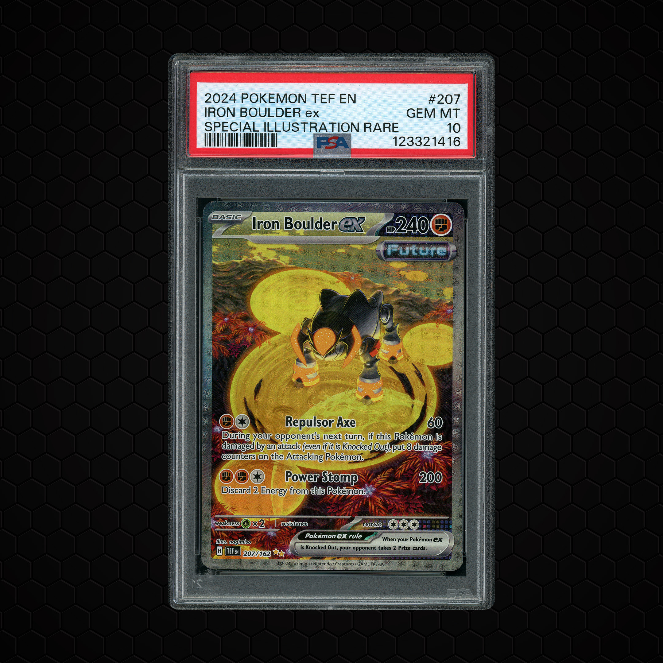 2024 Temporal Forces Iron Boulder EX #207 PSA 10