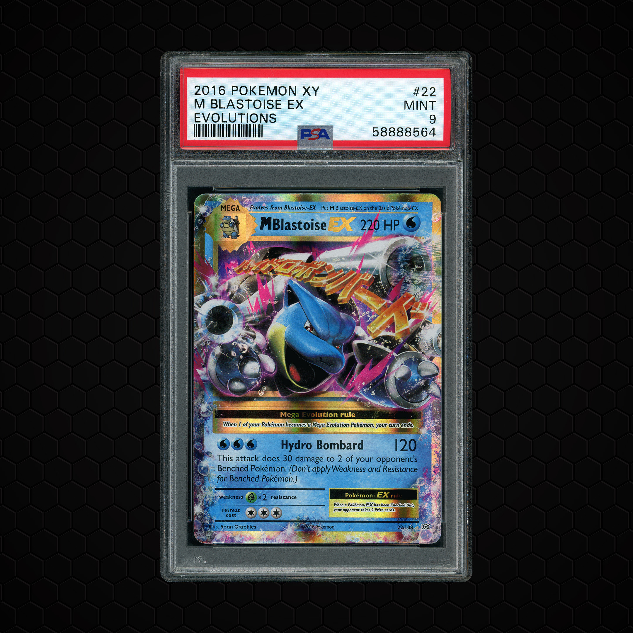 2016 Evolutions M Blastoise EX #22 PSA 9