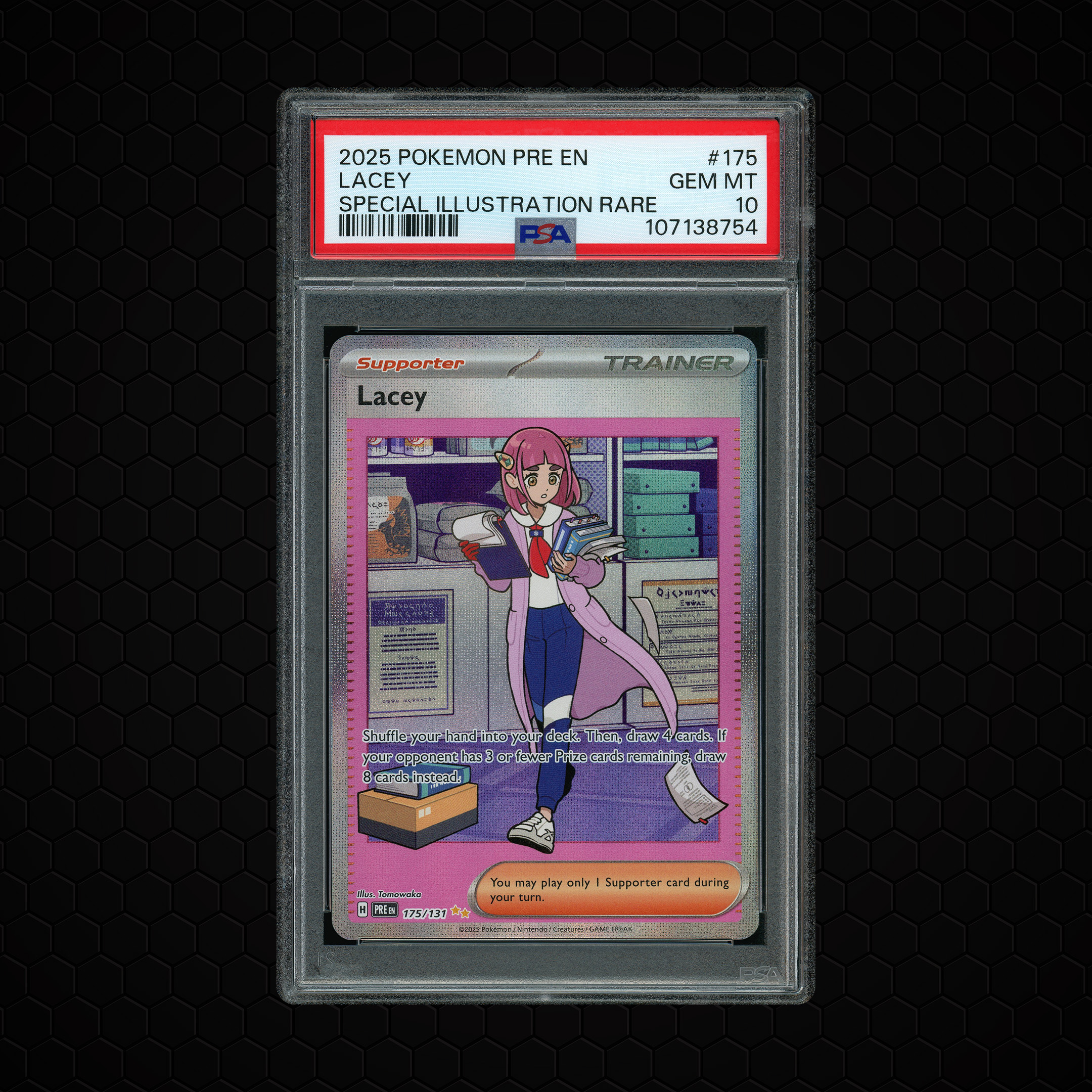 2025 Prismatic Evolutions Lacey #175 PSA 10
