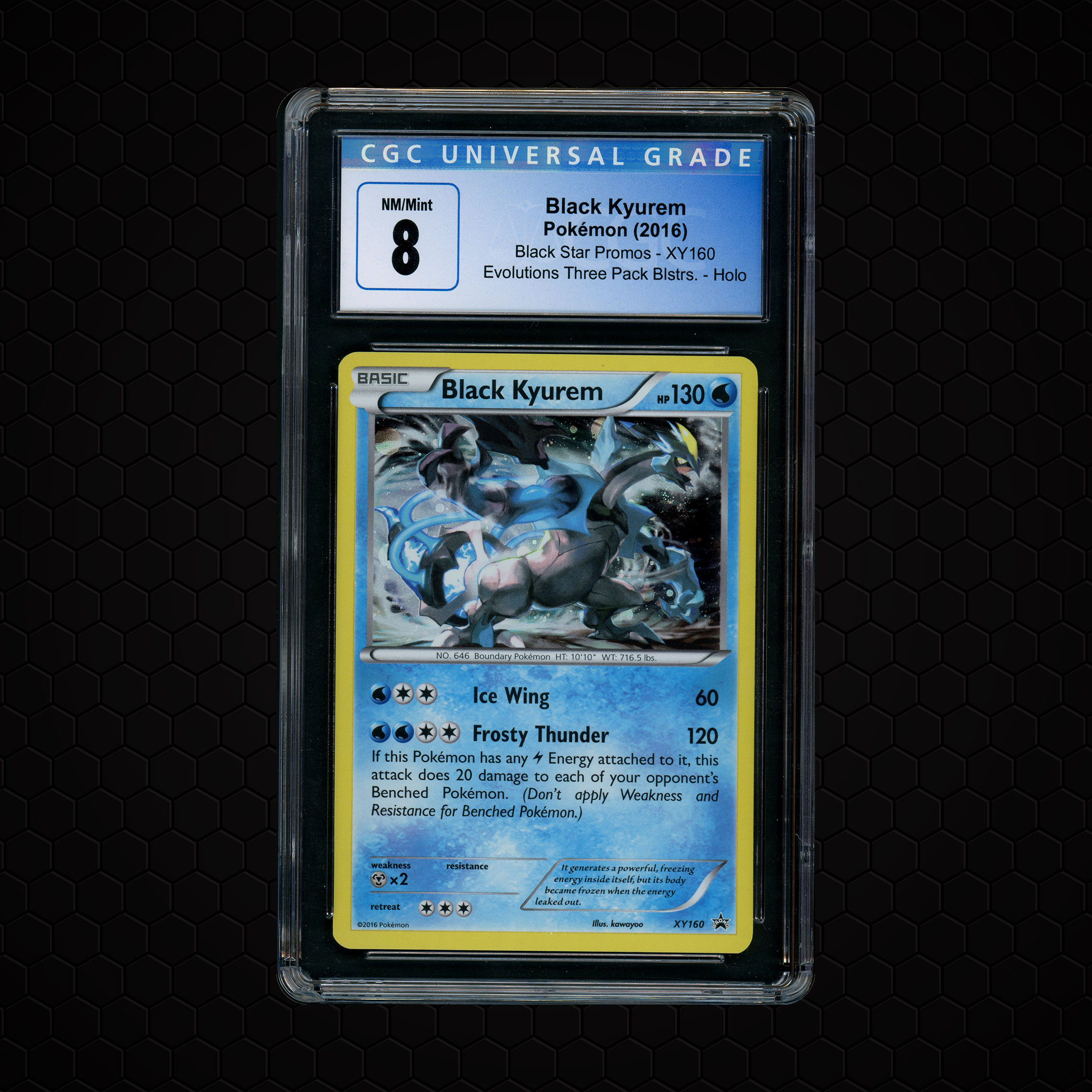 2016 Black Star Promo Black Kyurem #XY160 CGC 8