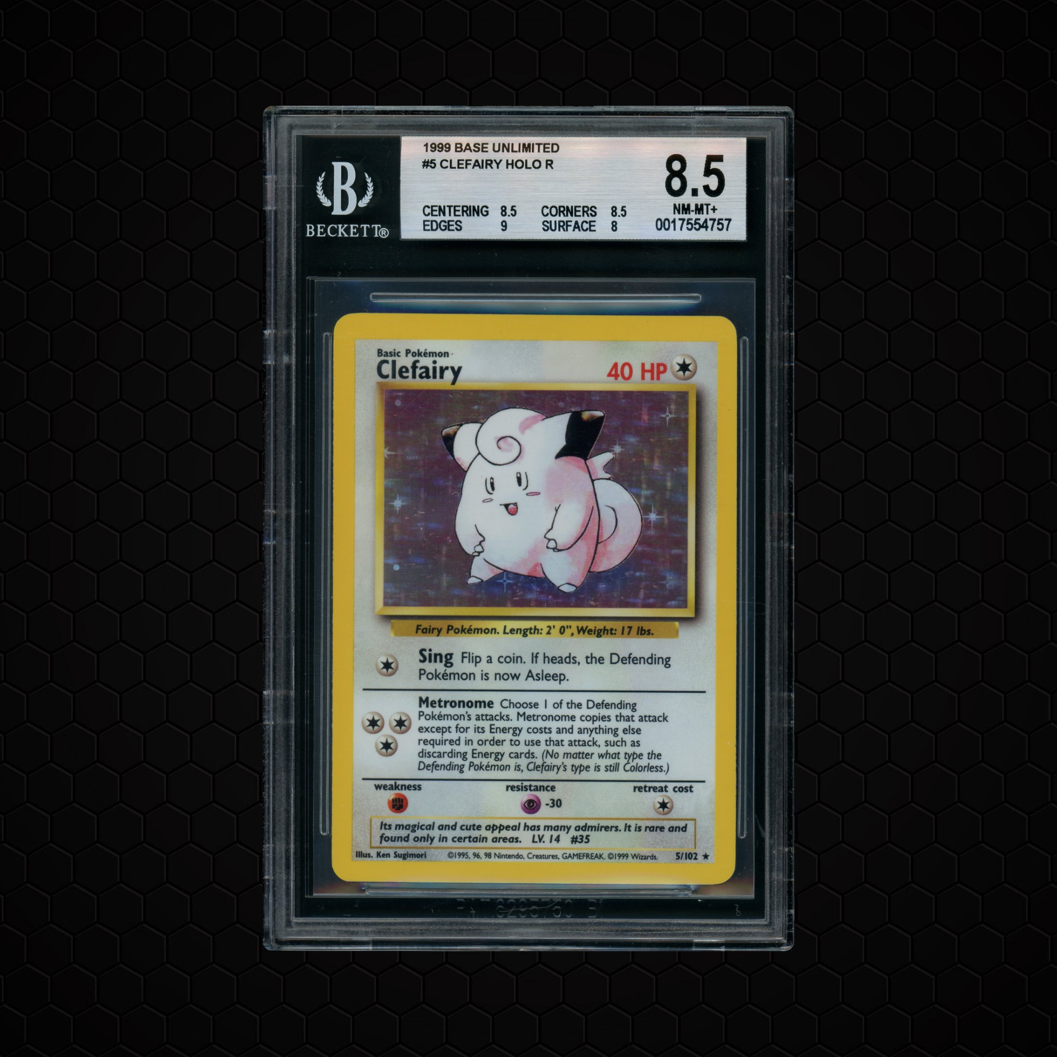 1999 Base Clefairy #5 BGS 8.5