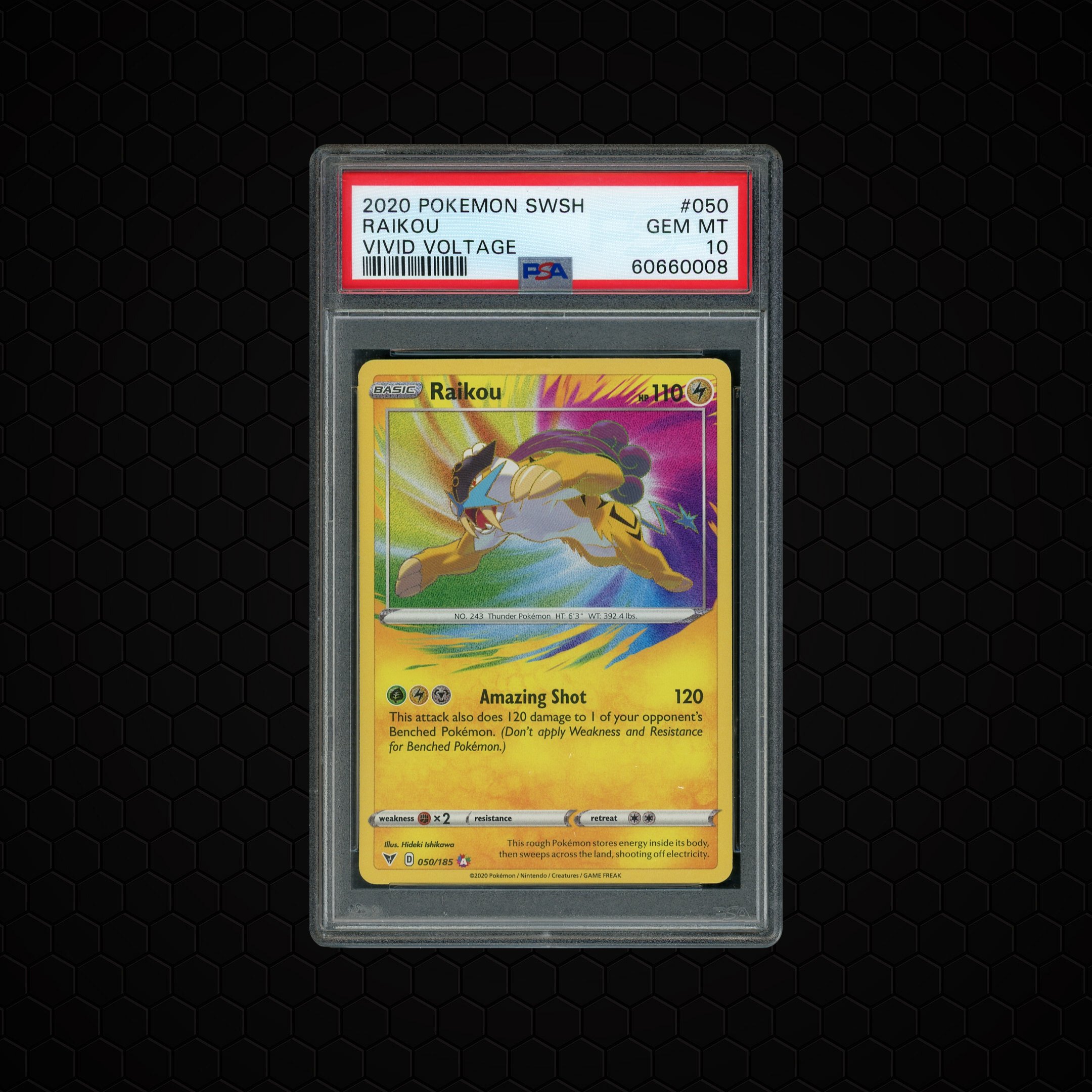 2020 Vivid Voltage Raikou #50 PSA 10