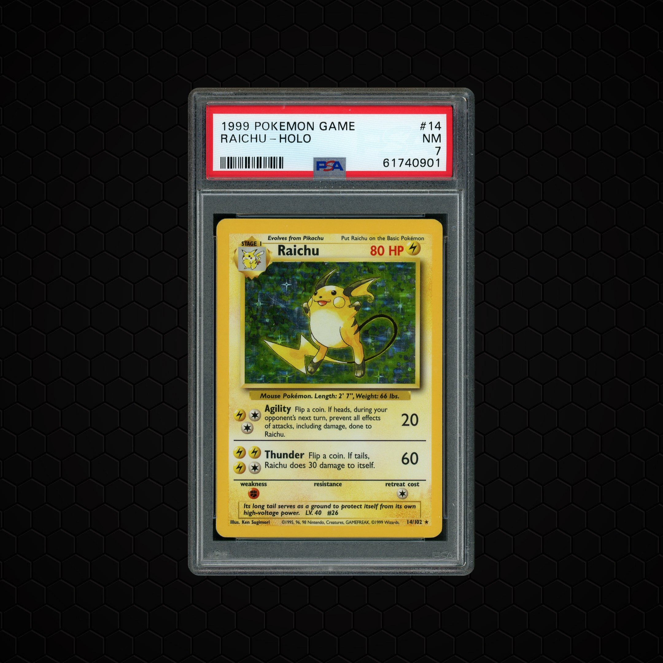 1999 Game Raichu #14 PSA 7