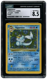 1999 Jungle Unlimited Vaporeon #12 CGC 8.5 on Beezie.
