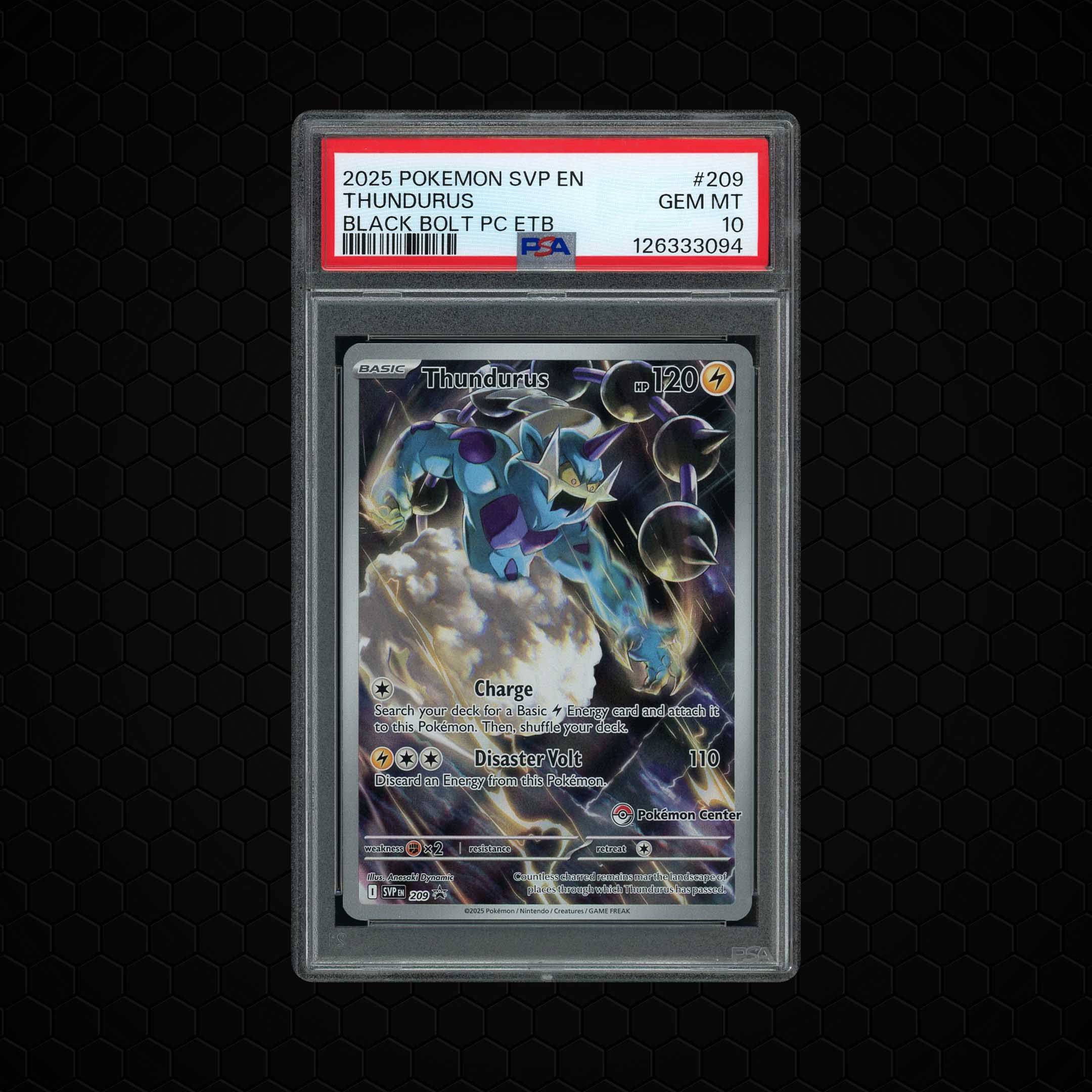 2025 Black Star Promo Thundurus #209 PSA 10